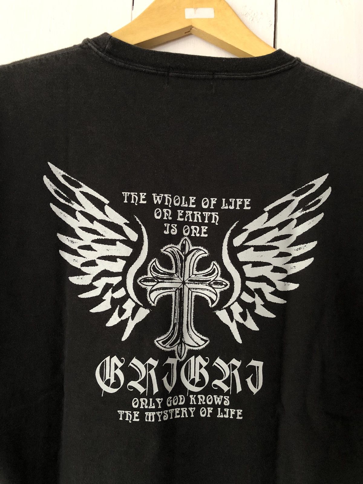 If Six Was Nine × Japanese Brand × Le Grande Bleu (L.G.B.) JAPANESE GRIGRI THE ONLY GOD KNOWS POEM SHIRT Size US L / EU 52-54 / 3 - 3 Thumbnail
