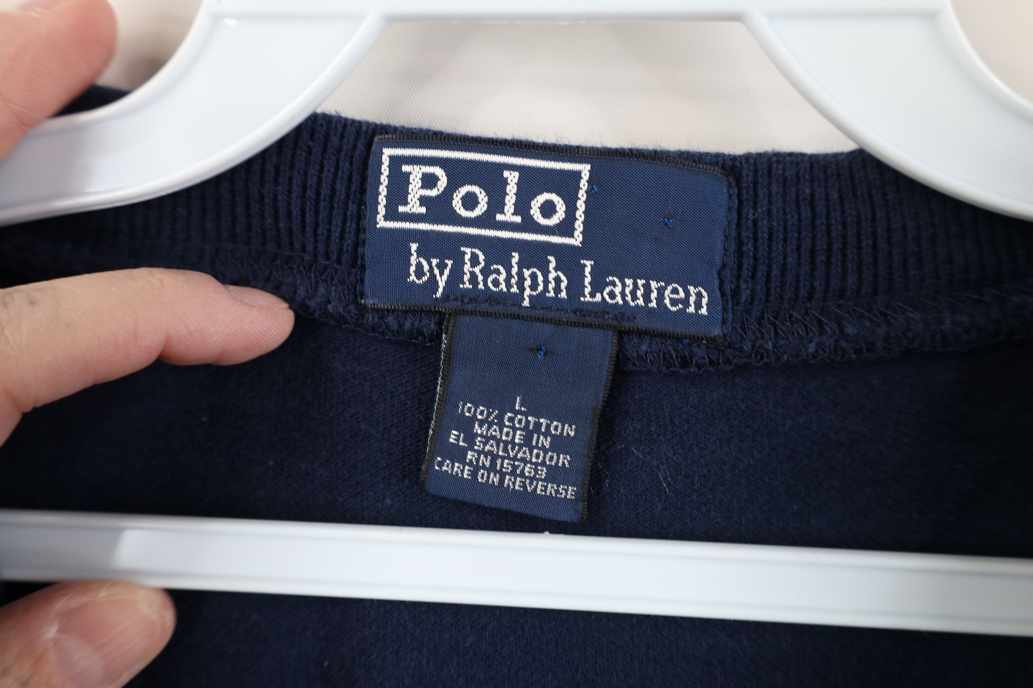Ralph Lauren Vintage 90s Ralph Lauren Cotton Knit Striped T-Shirt Blue Size US L / EU 52-54 / 3 - 9 Thumbnail