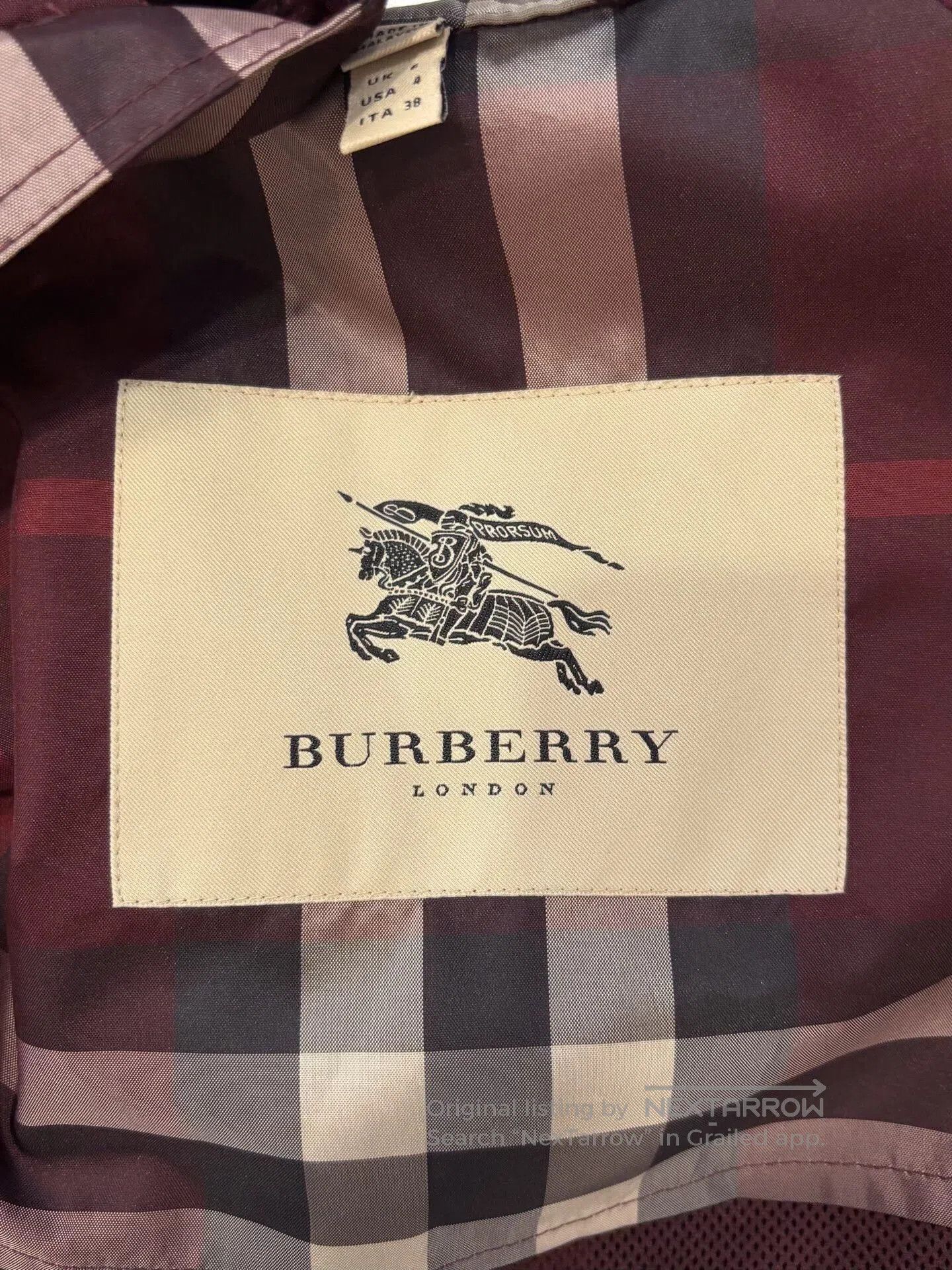 Burberry Burberry London Check Horse Logo Red Trench Coat. Size M / US 6-8 / IT 42-44 - 5 Thumbnail