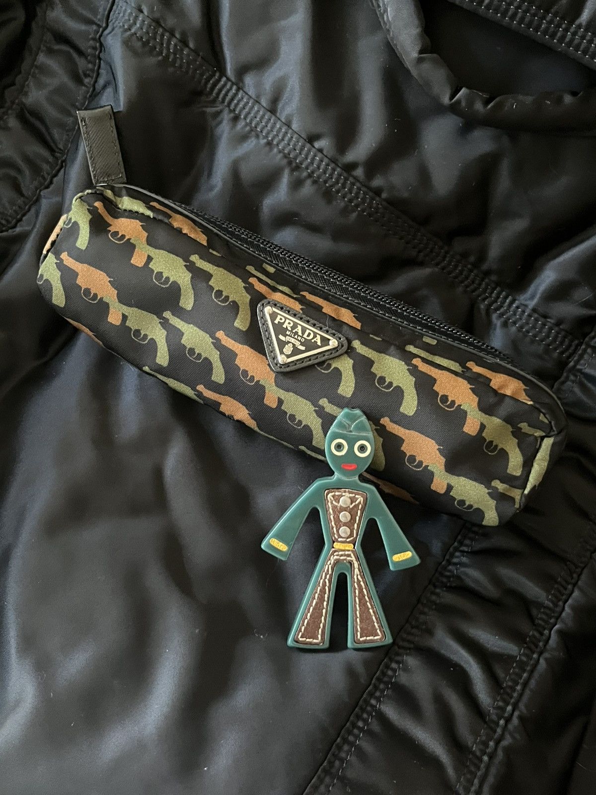 Prada Iconic Gun Print Zip Pouch Size ONE SIZE - 6 Thumbnail