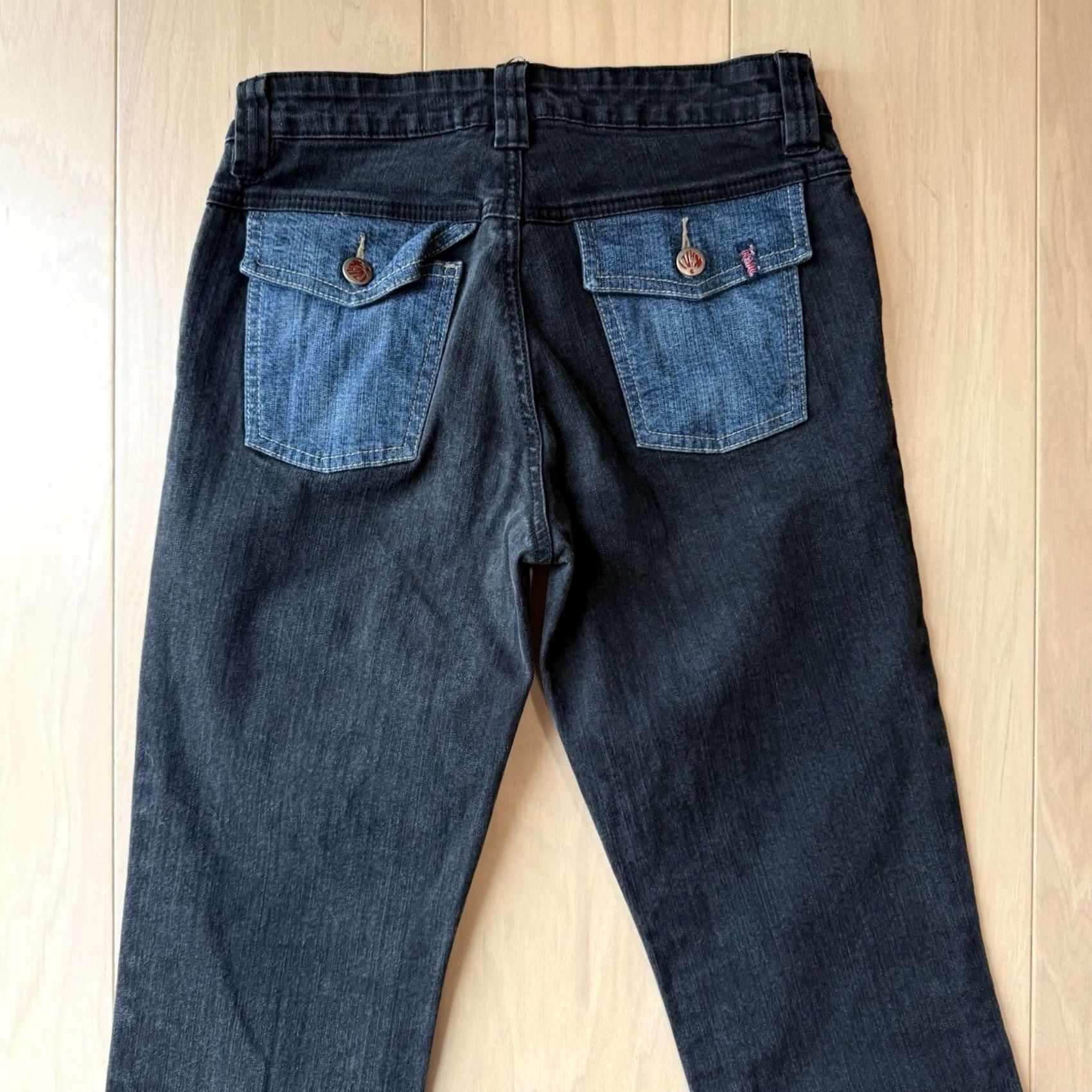 Karl Kani VINTAGE Karl Kani Jeans Women's 27 Blue Black Double Knee Streetwear Flare Size 27" / US 4 / IT 40 - 6 Thumbnail
