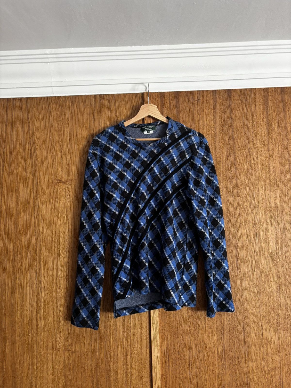 Comme des Garcons COMME DES GARCON HOMME PLUS EVERGREEN CHECK KNIT Size US M / EU 48-50 / 2 - 2 Thumbnail