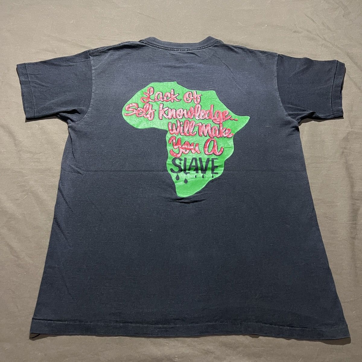 Rap Tees Vintage Marcus Garvey Quotes Black History Faded Graphic Size US M / EU 48-50 / 2 - 5 Thumbnail