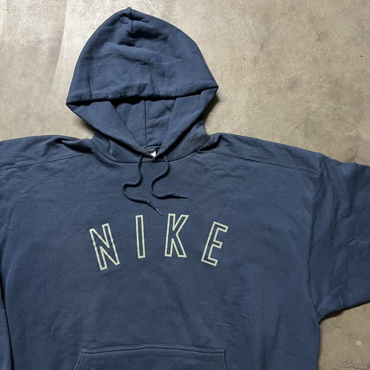 Nike × Vintage Vintage 90’s Nike 🇺🇸 Arc Logo Hoodie Sweater Size US XXL / EU 58 / 5 - 1 Thumbnail