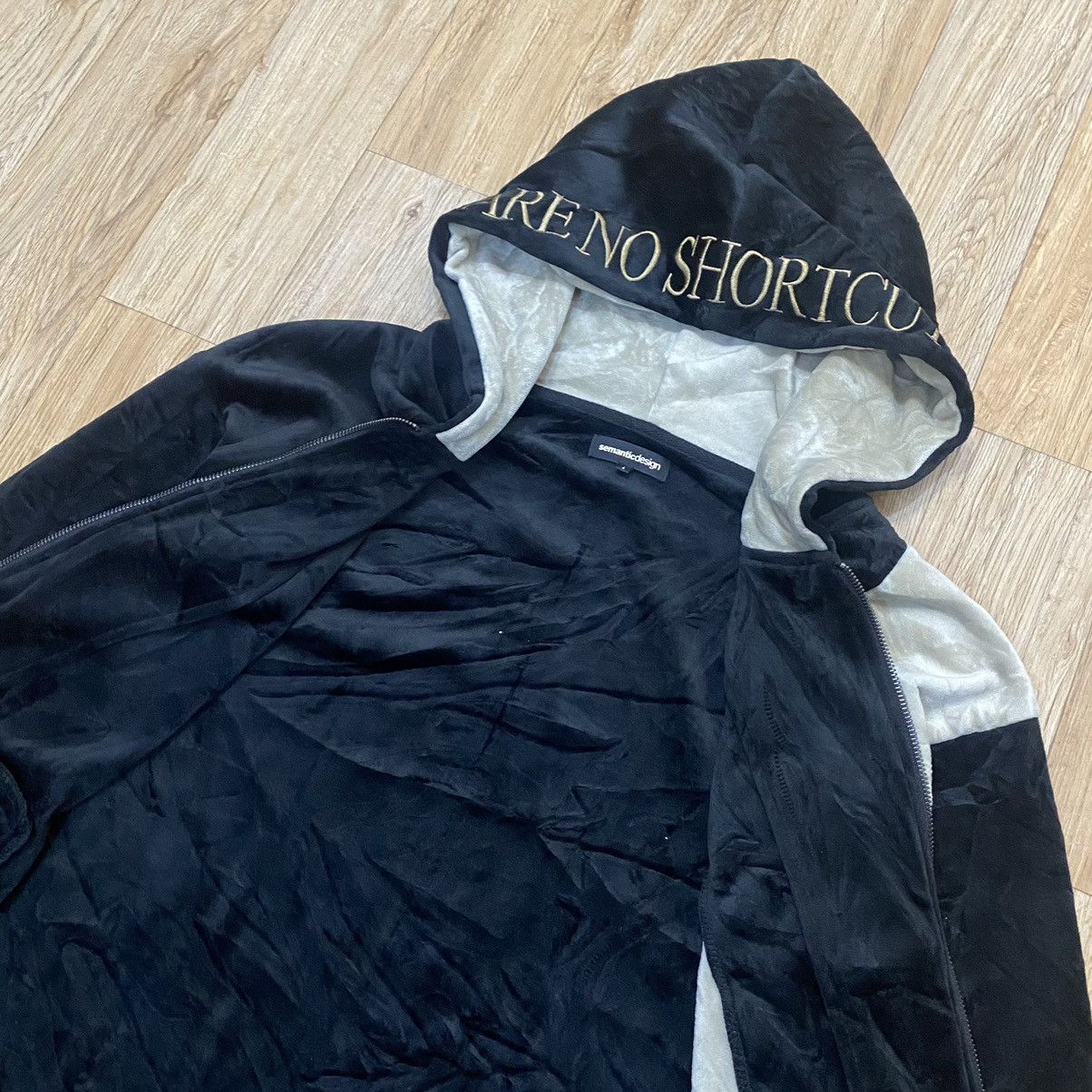 semanticdesign 2000s Semantic Design Velvet Zip Up Hoodie Size US L / EU 52-54 / 3 - 9 Thumbnail