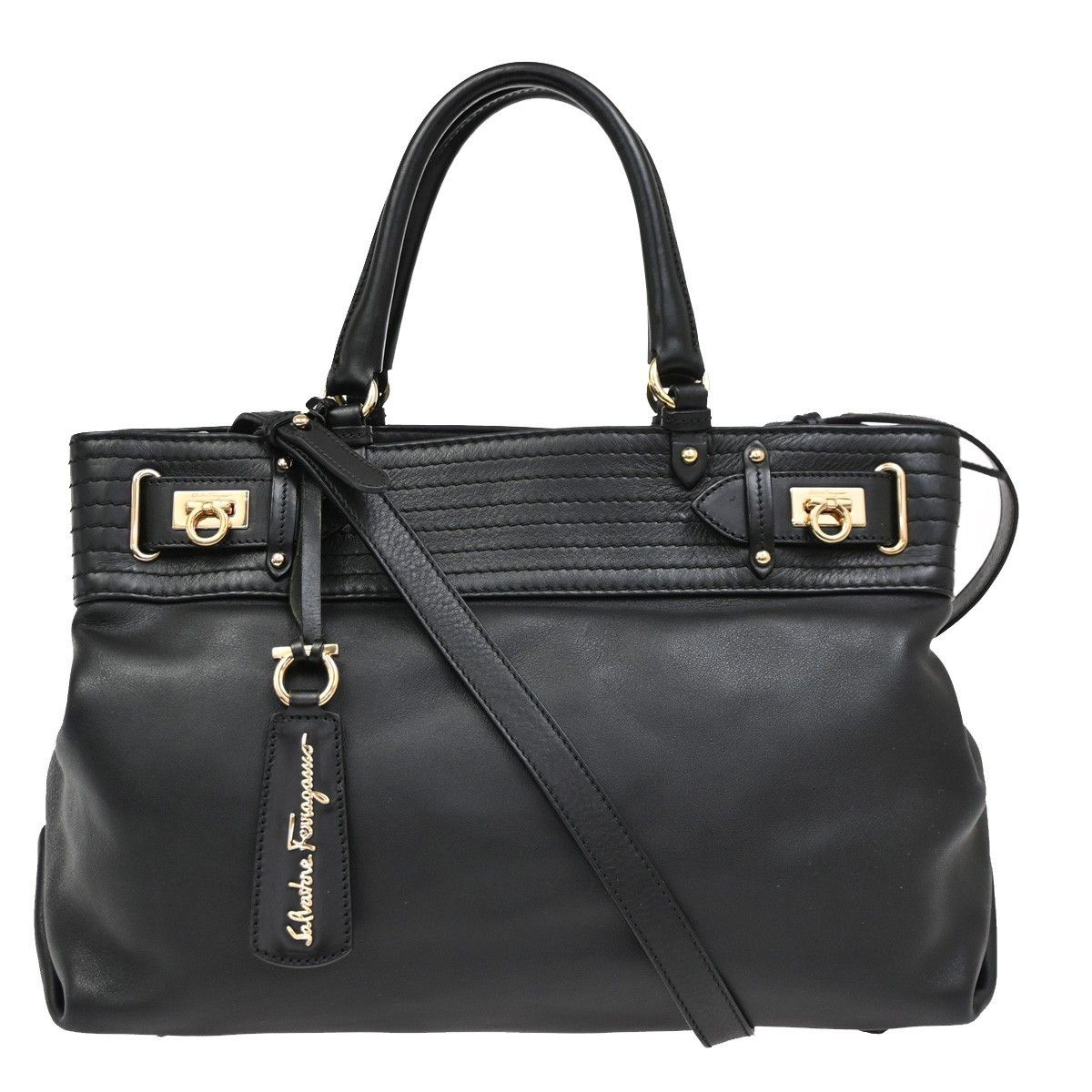 Salvatore Ferragamo Salvatore Ferragamo Gancini Tote Leather Size ONE SIZE - 1 Thumbnail