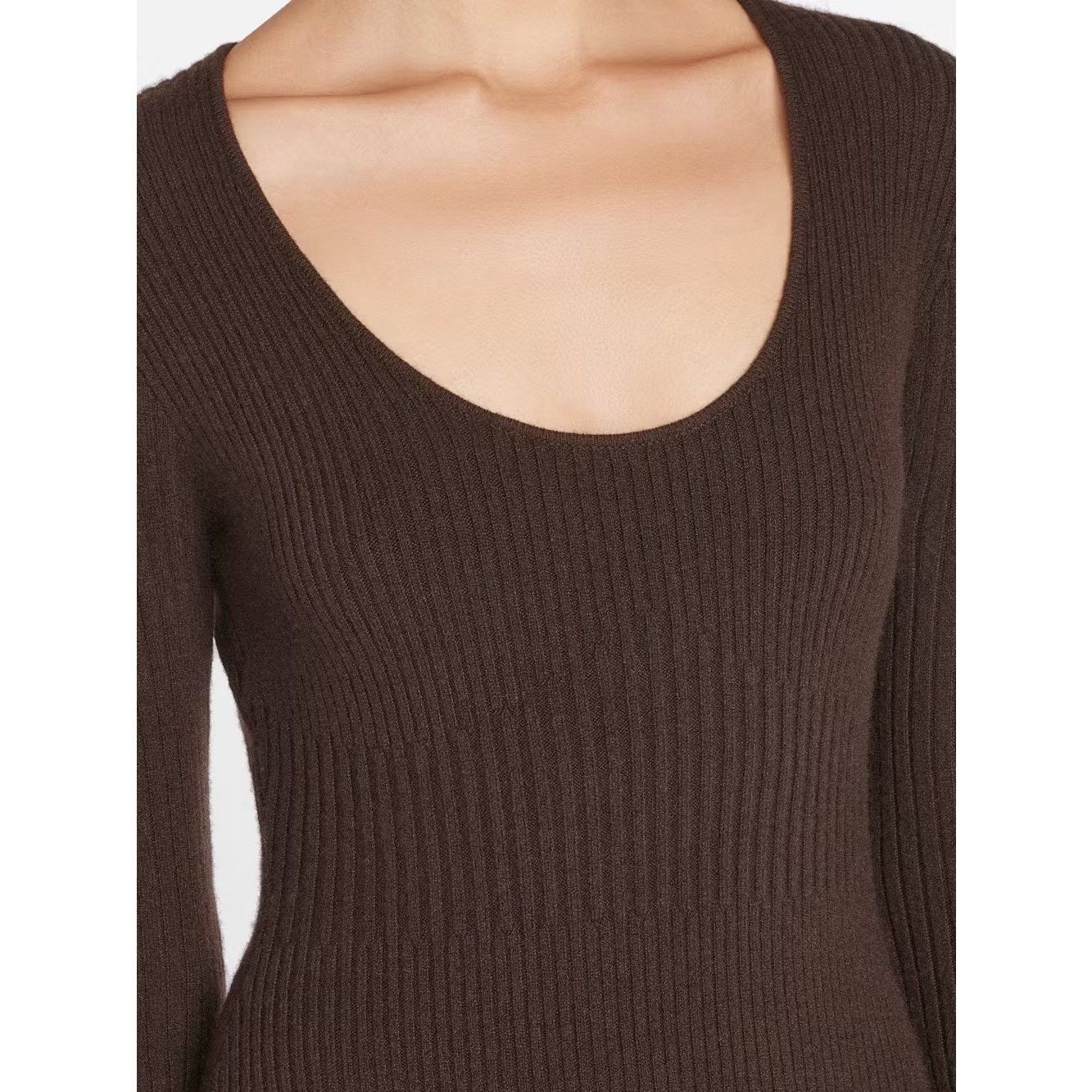 Frame Frame Ribbed Cashmere U-Neck Dress NWT medium Size M / US 6-8 / IT 42-44 - 6 Thumbnail