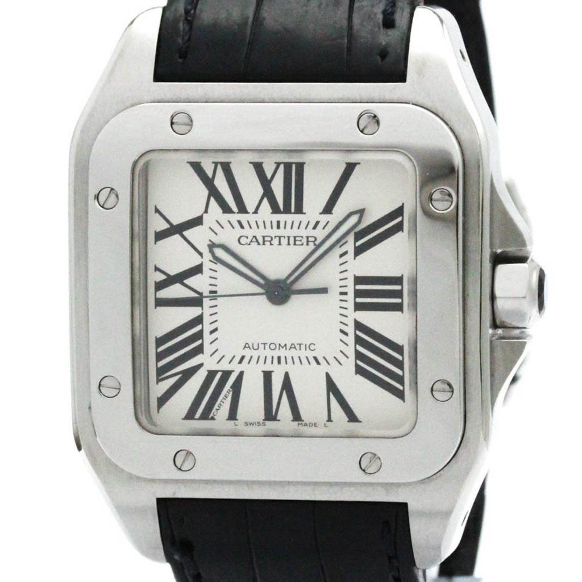 Cartier CARTIER Santos 100 LM Stainless Steel Leather Automatic Watch W20073X8 BF577461 Size ONE SIZE - 1 Thumbnail