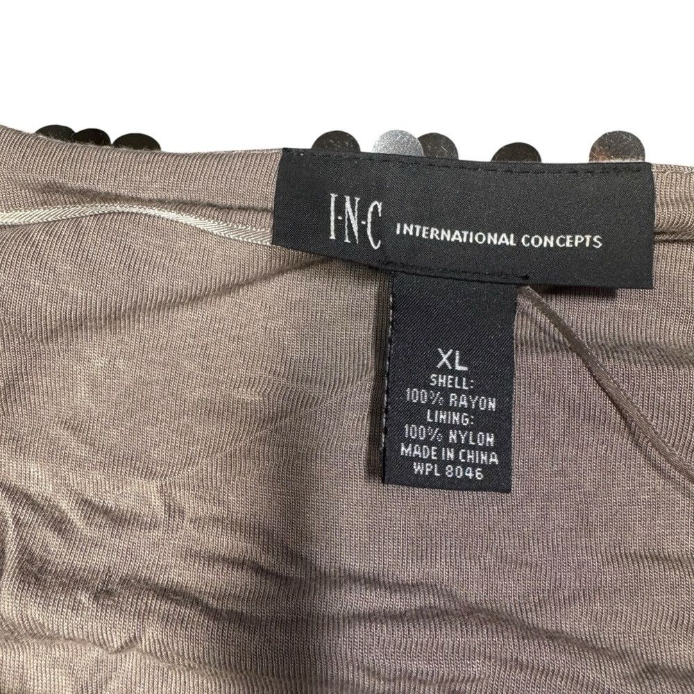 I.N.C NWT New INC INTERNATIONAL CONCEPTS Silver Sequin Cowl Neck Size XL / US 12-14 / IT 48-50 - 7 Thumbnail