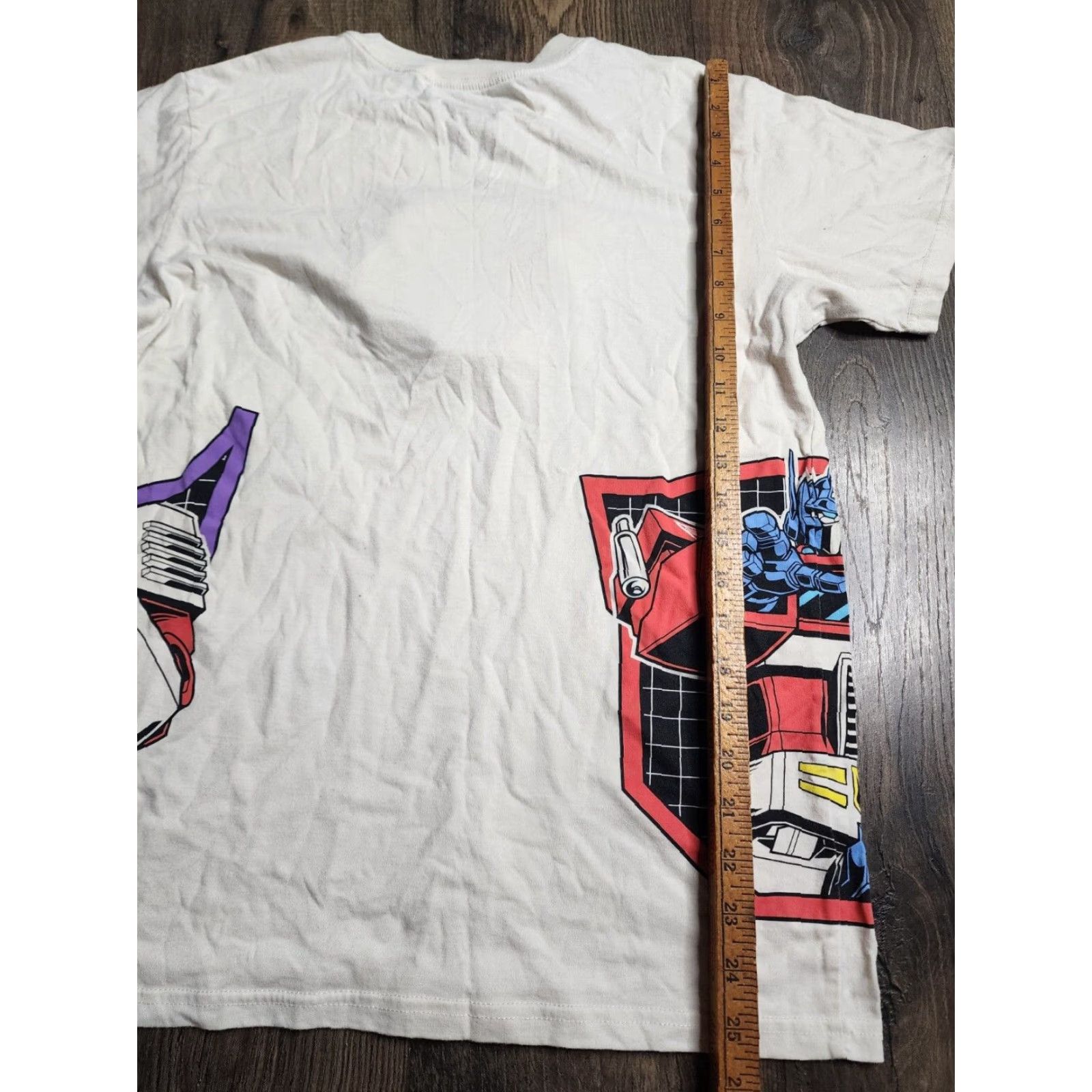Vintage Transformers Optimus Prime Embroidered T-Shirt Mens L Beige 80s Movie Cartoon Size US L / EU 52-54 / 3 - 2 Thumbnail