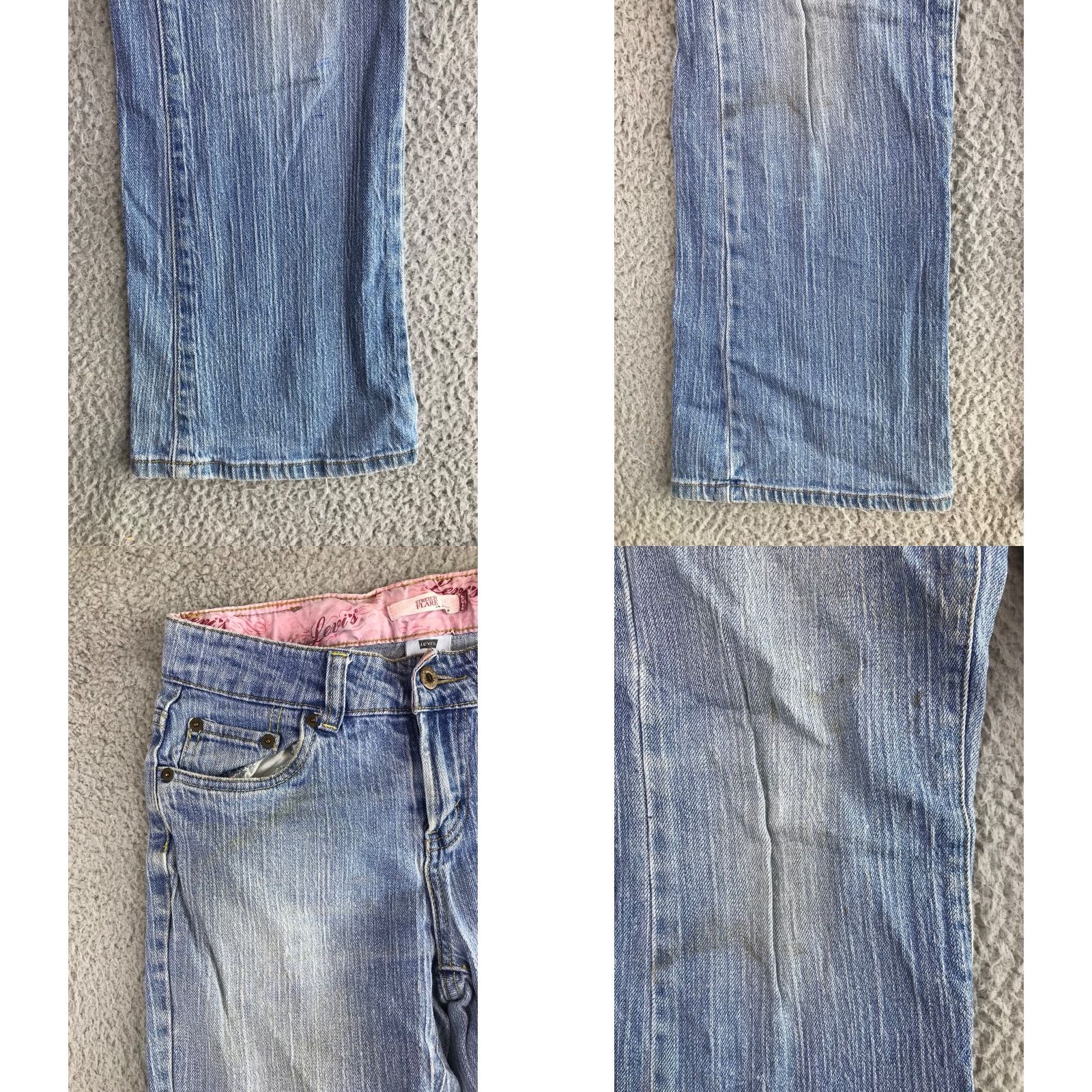 Levi's Levi's 517 Jeans Juniors 12.5 Blue Denim Flare Low Rise Pockets Logo Stretch Jeans | Levi's 500 Series Size 34" / US 12 / IT 48 - 8 Thumbnail