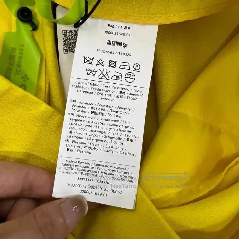 Valentino Valentino Yellow Cotton Women's Shorts . Size 28" / US 6 / IT 42 - 4 Thumbnail