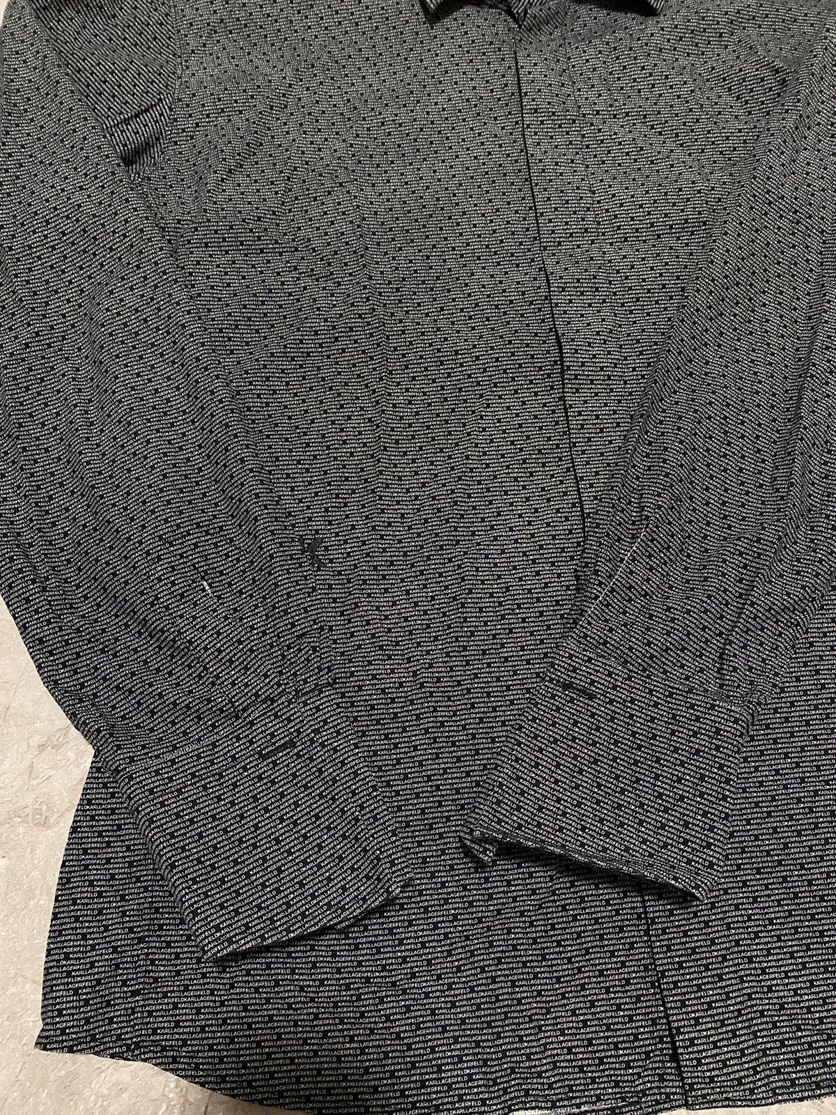Karl Lagerfeld Karl Lagerfeld Multi Logo All Over Print Shirt Button Up Size US XL / EU 56 / 4 - 7 Thumbnail