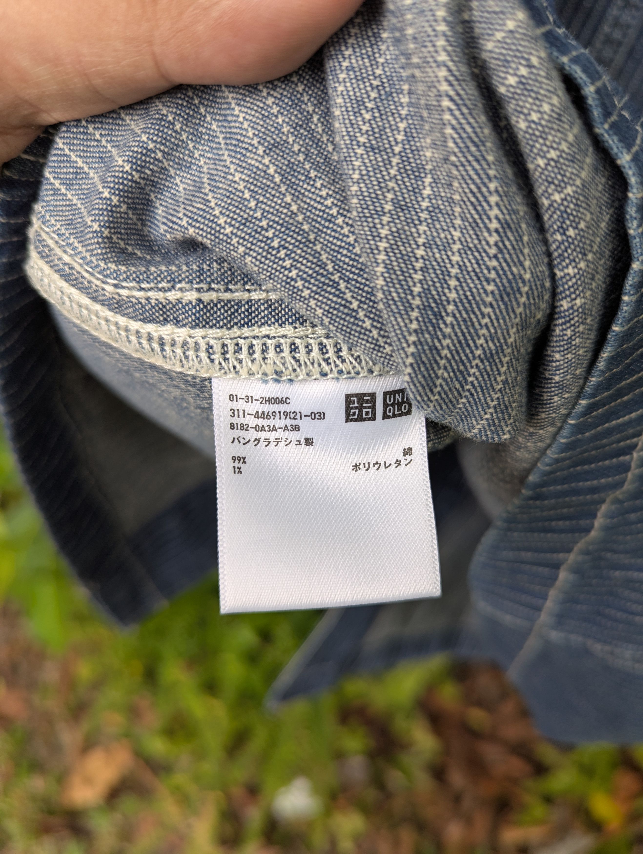 Uniqlo Faded Wabash Jacket Indigo Hickory Stripe Japan Size US M / EU 48-50 / 2 - 10 Thumbnail