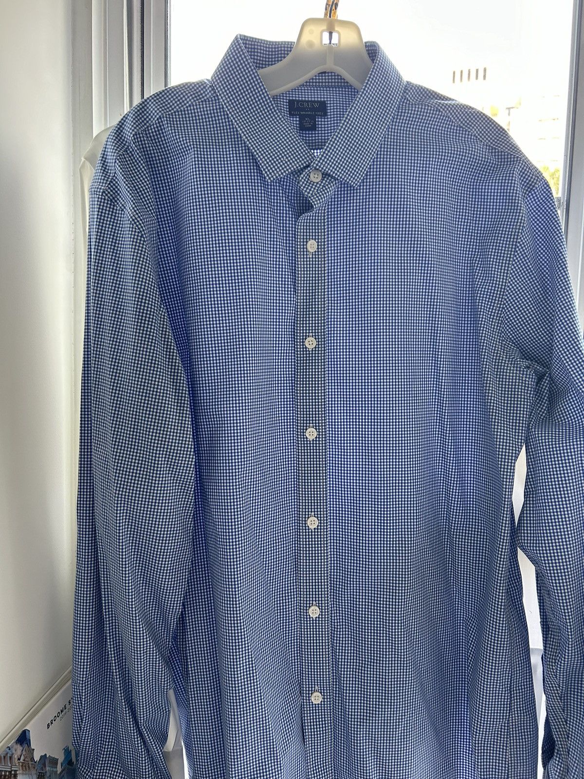 J.Crew J crew XL Slim 17-17.5 blue checkered button down Size US XL / EU 56 / 4 - 4 Thumbnail