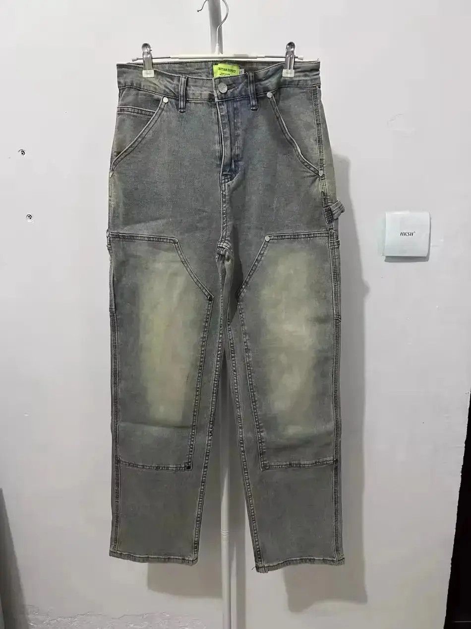 Japanese Brand Blue Wide Leg Denim Jeans, Oversized Jeans Size US 32 / EU 48 - 6 Thumbnail