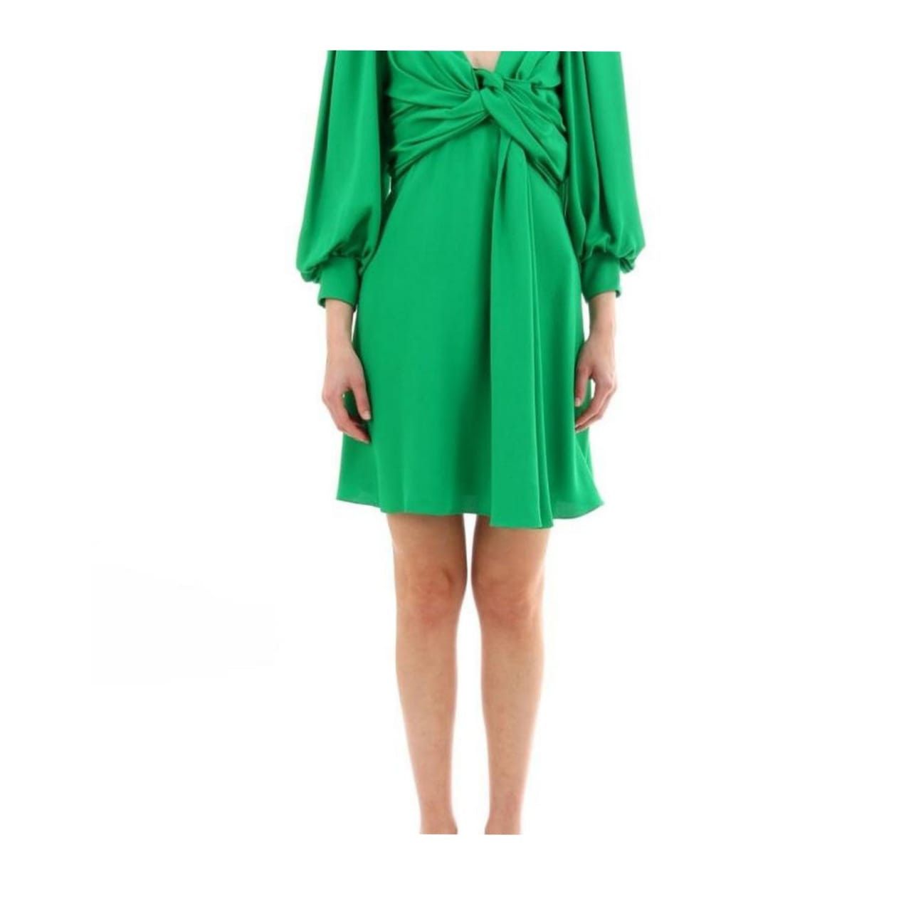Celine o1y0725 Silk Mini Dress in Green | Grailed