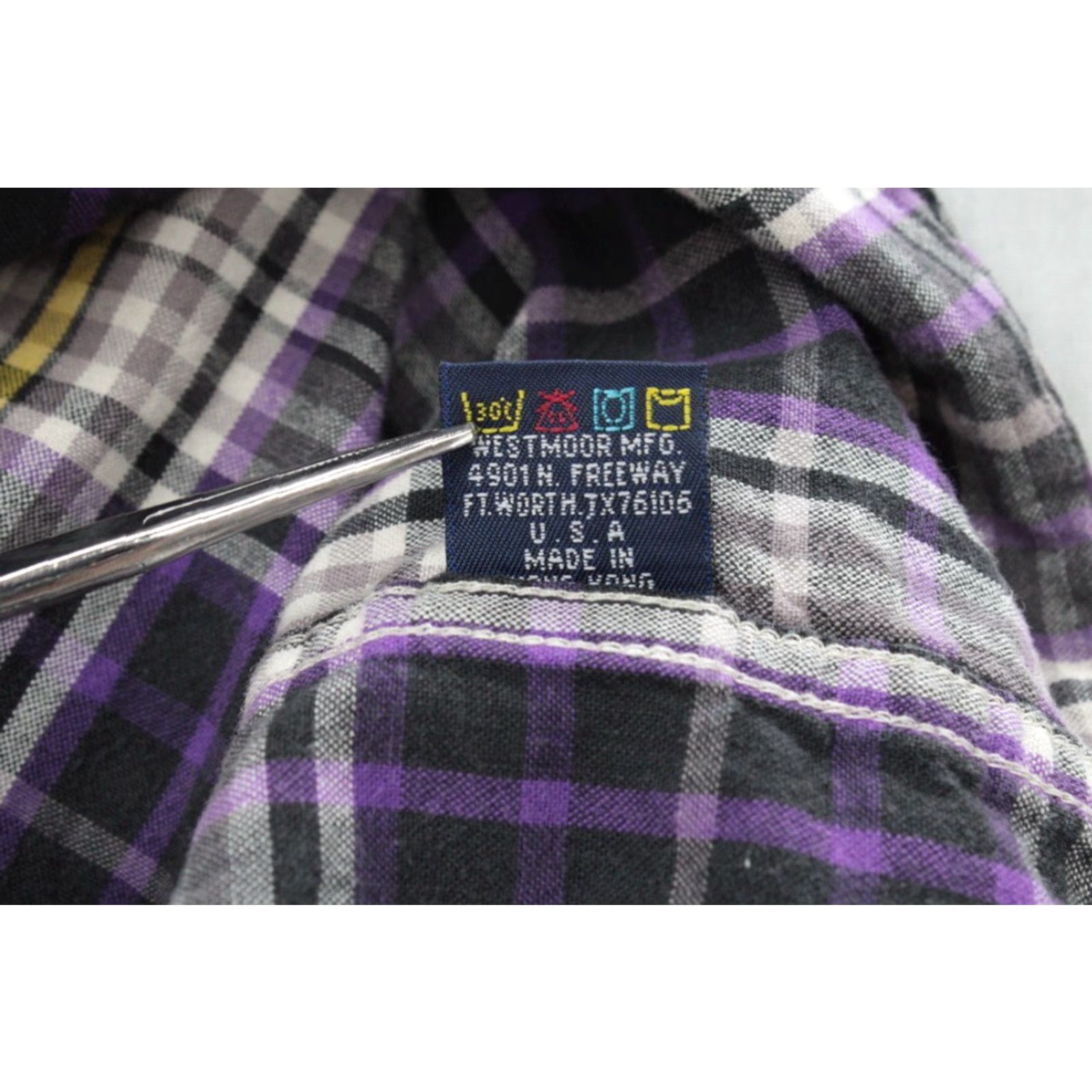Vintage Panhandle Slim Shirt Men's XL Purple Plaid Cowboy Long Sleeve Cotton Button Down Shirt Size US XL / EU 56 / 4 - 7 Thumbnail