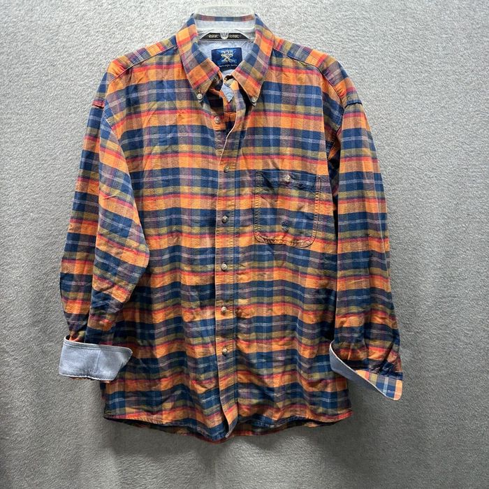 Wrangler Wrangler 20X Shirt Adult Extra Large XL Blue Orange Rodeo ...