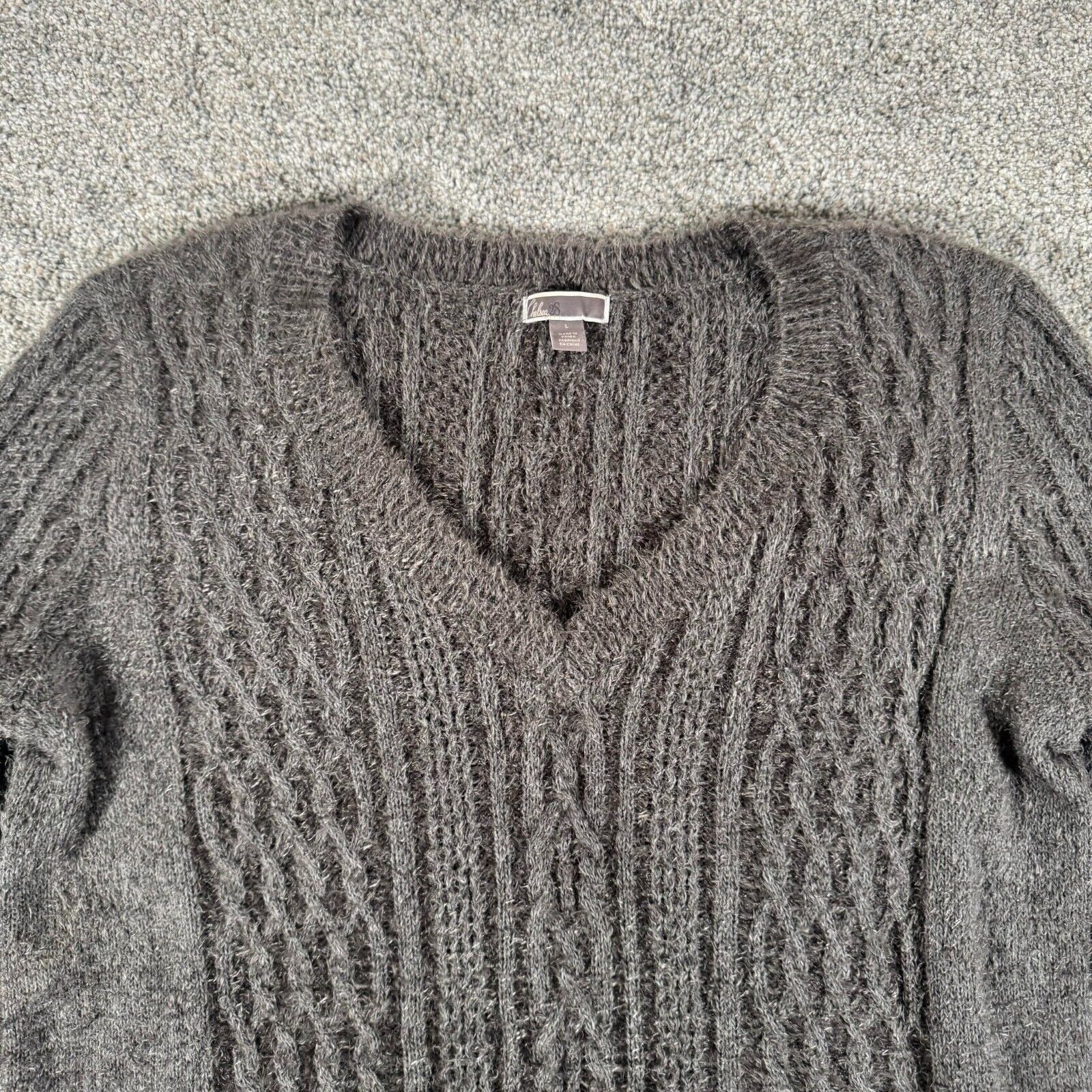 Other Chelsea28 Sweater Women Large Cashmere Wool Blend Soft Fuzzy Size L / US 10 / IT 46 - 3 Thumbnail