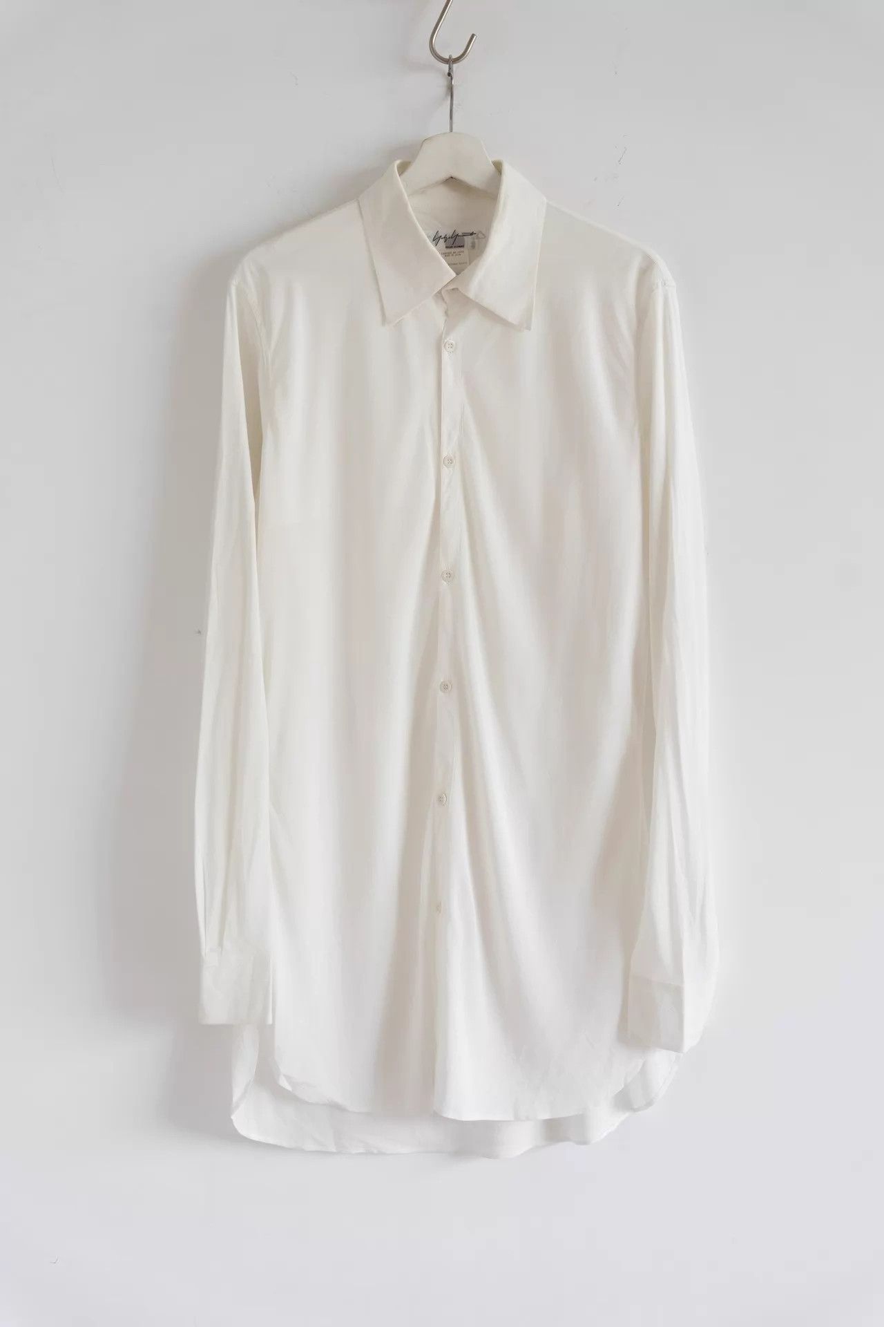 Yohji Yamamoto Yohji Yamamoto 03AW Mens Arc-Cut Rayon White Shirt Size US L / EU 52-54 / 3 - 1 Thumbnail