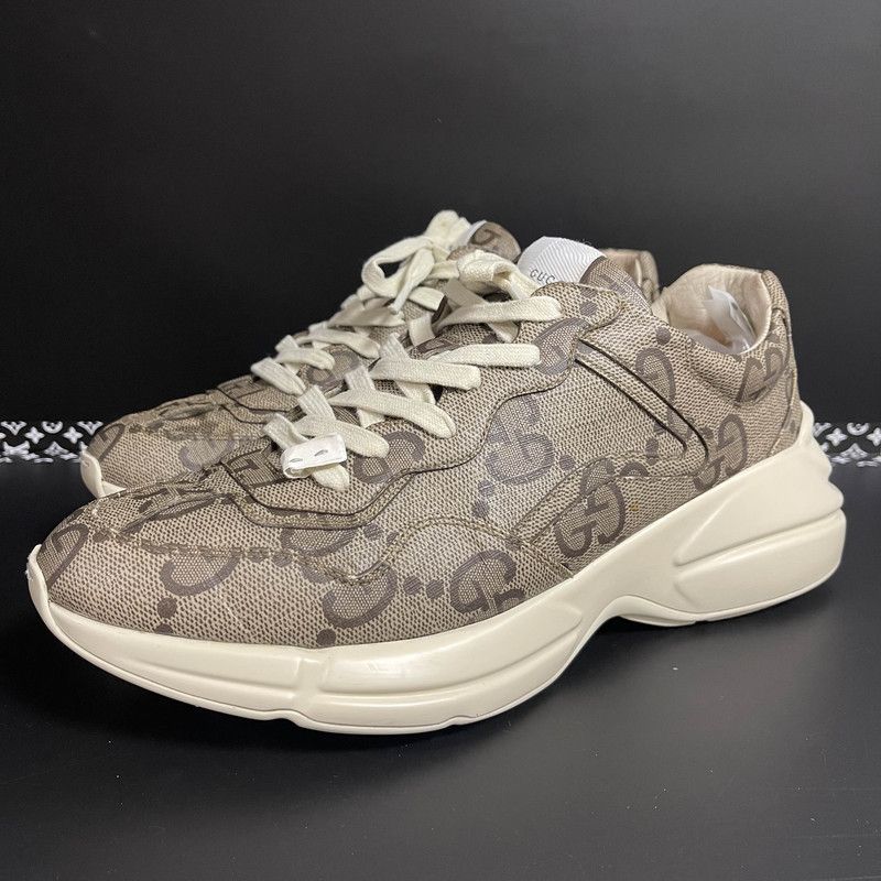 Gucci Gucci Rhyton Vintage Low-Top Sneakers for Men 0079 Size US 11 / EU 44 - 1 Thumbnail