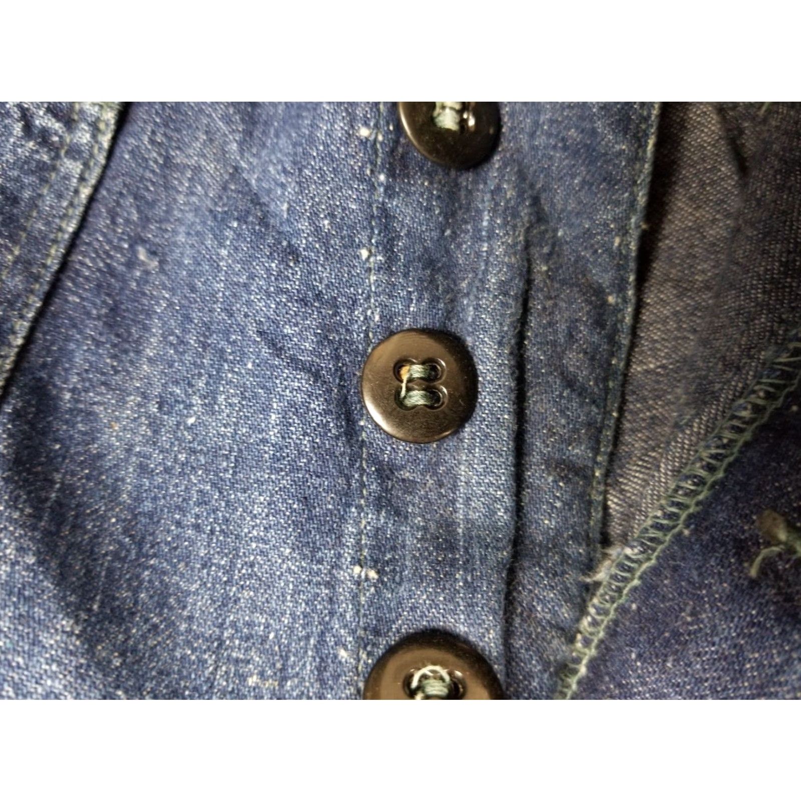Denime VINTAGE US NAVY DUNGAREE DENIM WORK JEANS PANTS WWII 40s 50s KOREAN WAR SZ 28 BLUE Mens Jeans Size US 28 / EU 44 - 6 Thumbnail