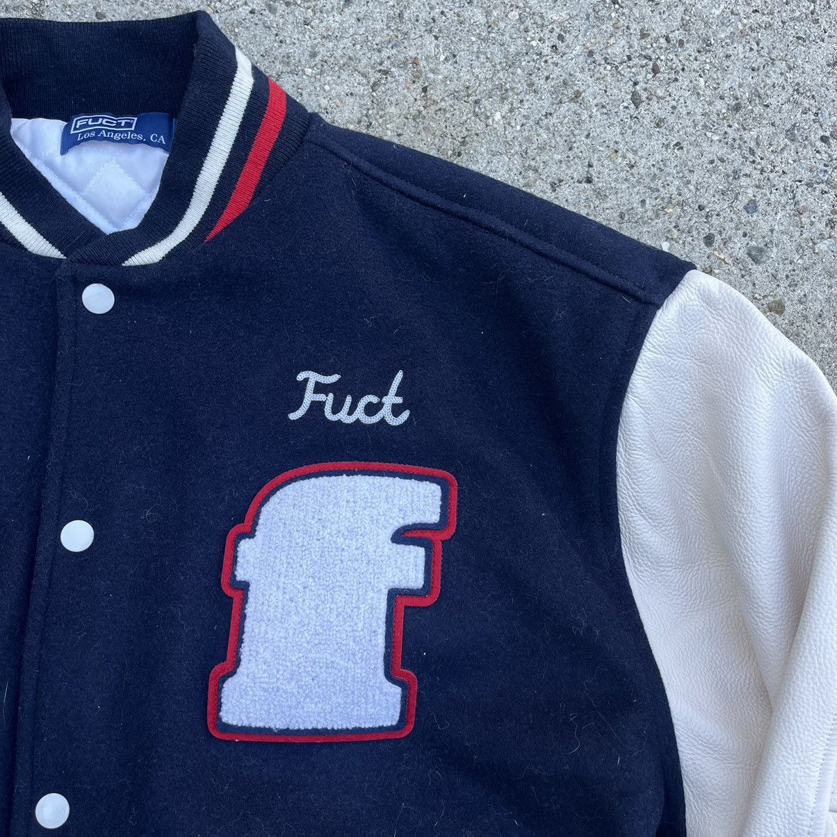 FUCT Fuct Wool Leather Varsity Letterman Jacket Size XL Rare Size US XL / EU 56 / 4 - 5 Thumbnail