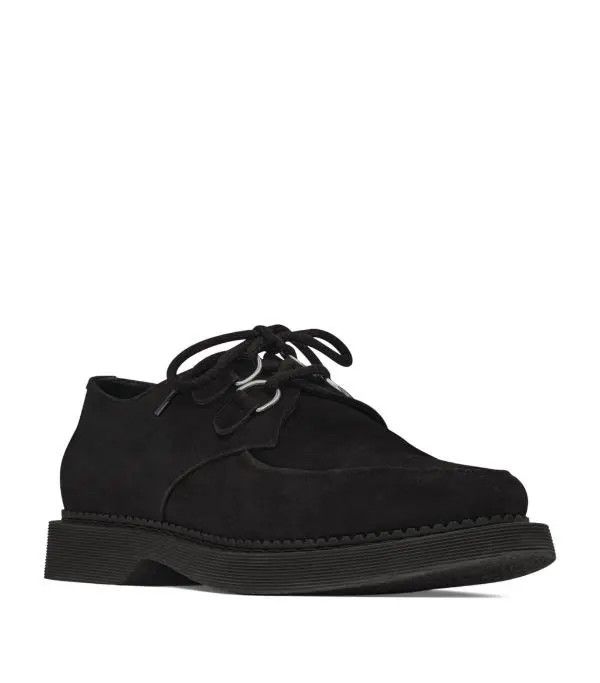 Saint Laurent Paris o1bcso1str0724 Teddy Derbies Suede in Black Size US 12 / EU 45 - 2 Thumbnail