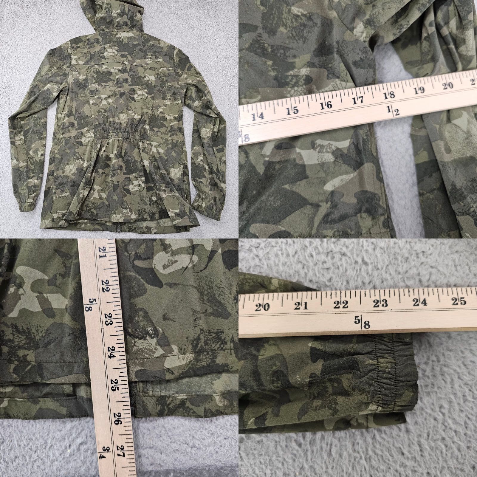 Eddie Bauer Eddie Bauer Travex Jacket Womens Small Green Camo Full Zip Hooded Outdoor Size S / US 4 / IT 40 - 9 Thumbnail