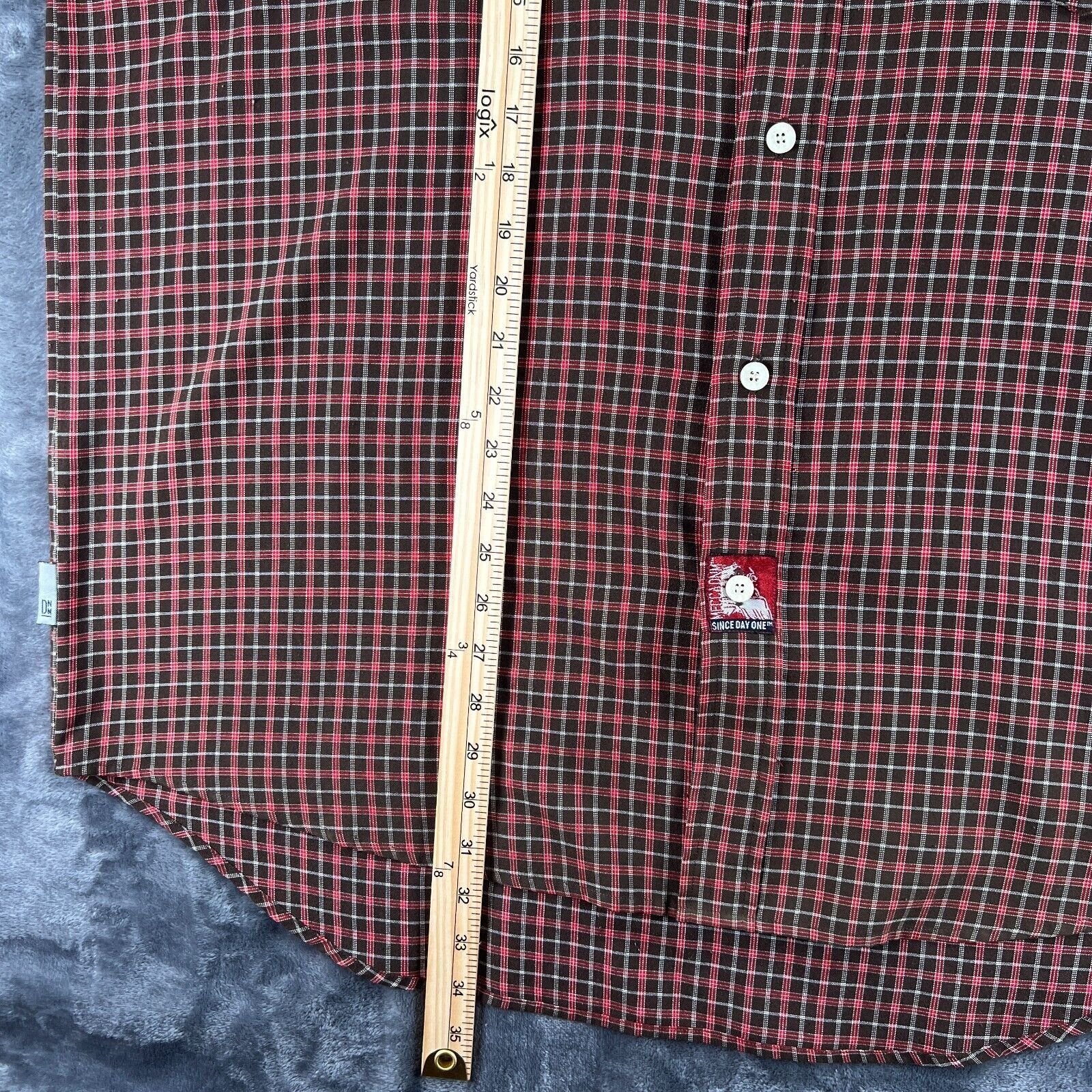 Mecca Mecca DNM Plaid Button Up Shirt Men 2XL Vintage Rap Hip Hop Size US XXL / EU 58 / 5 - 9 Thumbnail