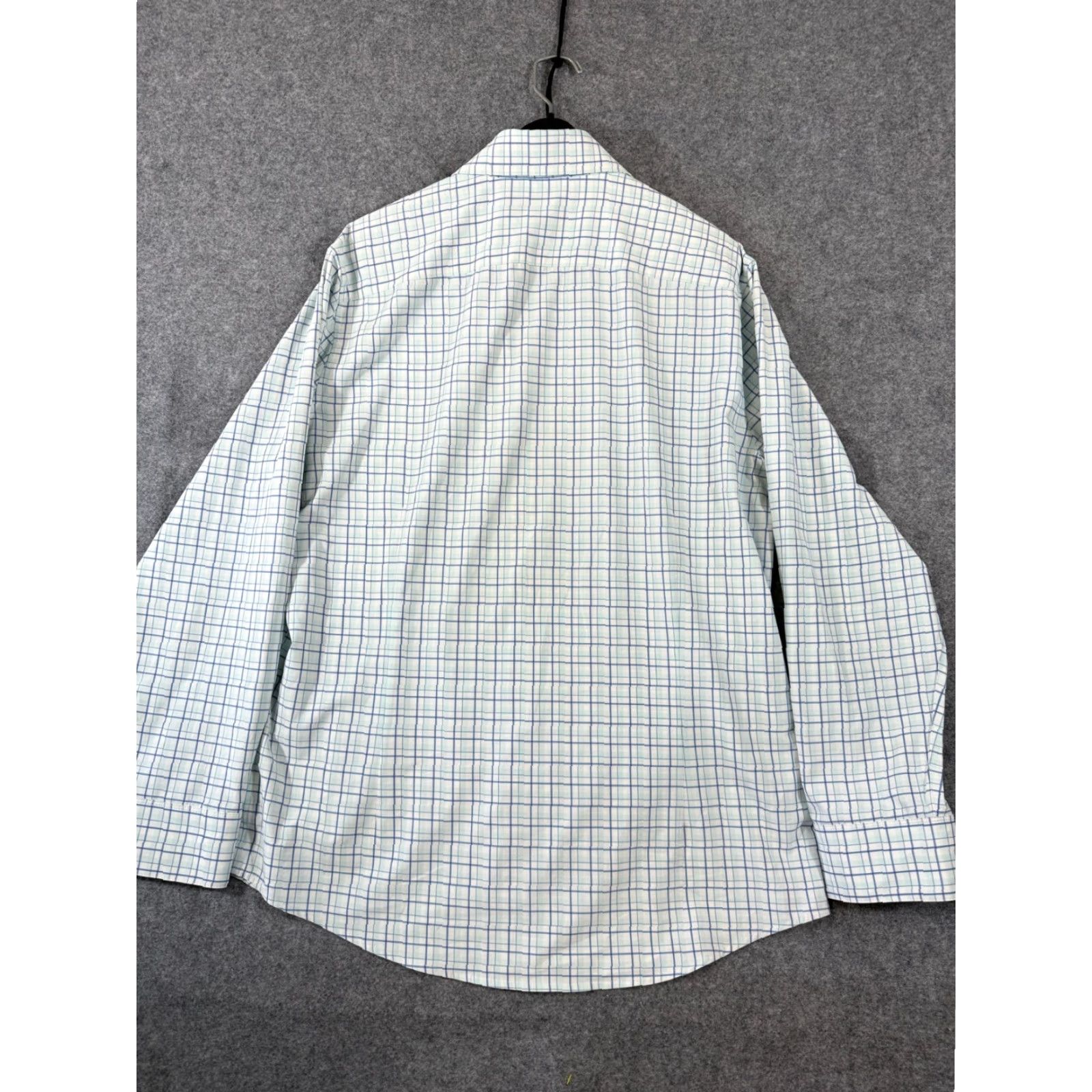 Mizzen+Main Mizzen+Main Leeward Dress Shirt Mens XL Trim Blue Green Plaid Performance Long Sleeve Shirt Size 46R - 6 Thumbnail