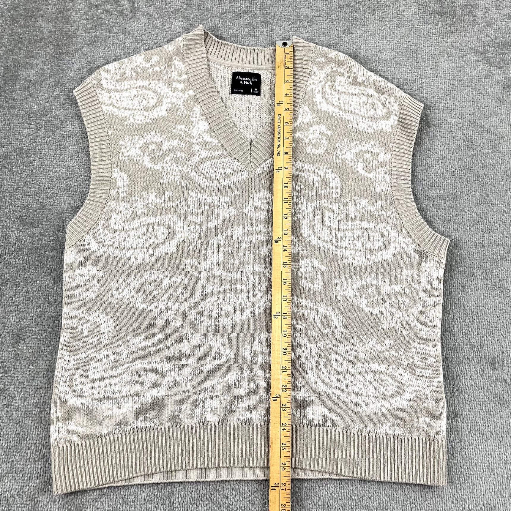 Abercrombie & Fitch Abercrombie & Fitch Vest Womens Adult Medium Brown Oversized V-Neck Pullover Size M / US 6-8 / IT 42-44 - 3 Thumbnail