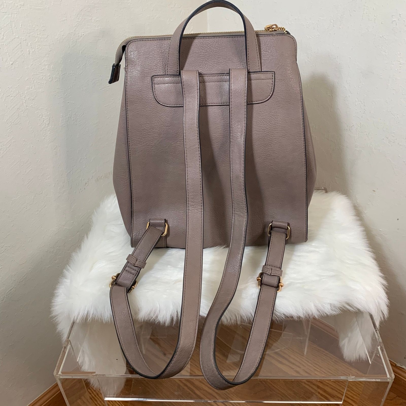 Dune London Dune London Womens Backpack Brown Faux Leather with Wallet Size ONE SIZE - 2 Thumbnail