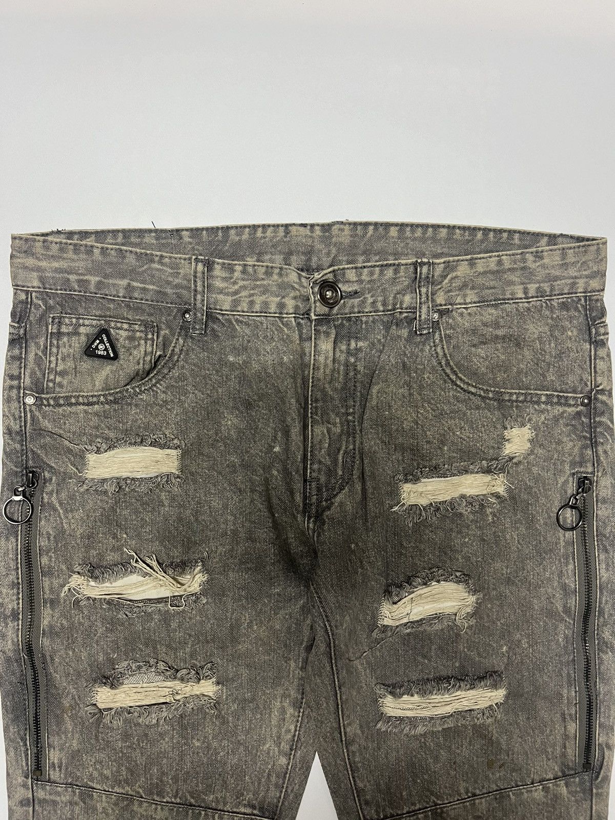 Japanese Brand DNM Collection Acid Wash Distressed Denim Size US 39 - 5 Thumbnail