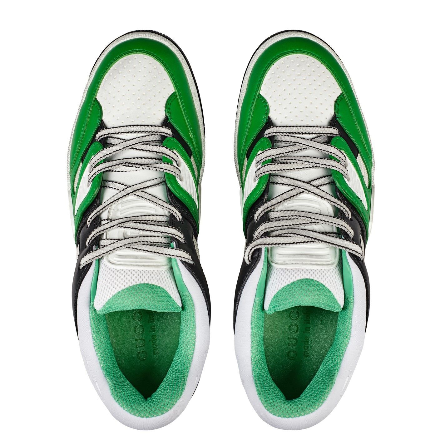 Gucci GUCCI Basket Green Demetra white green low top sneakers 9 Size US 9 / EU 42 - 3 Thumbnail