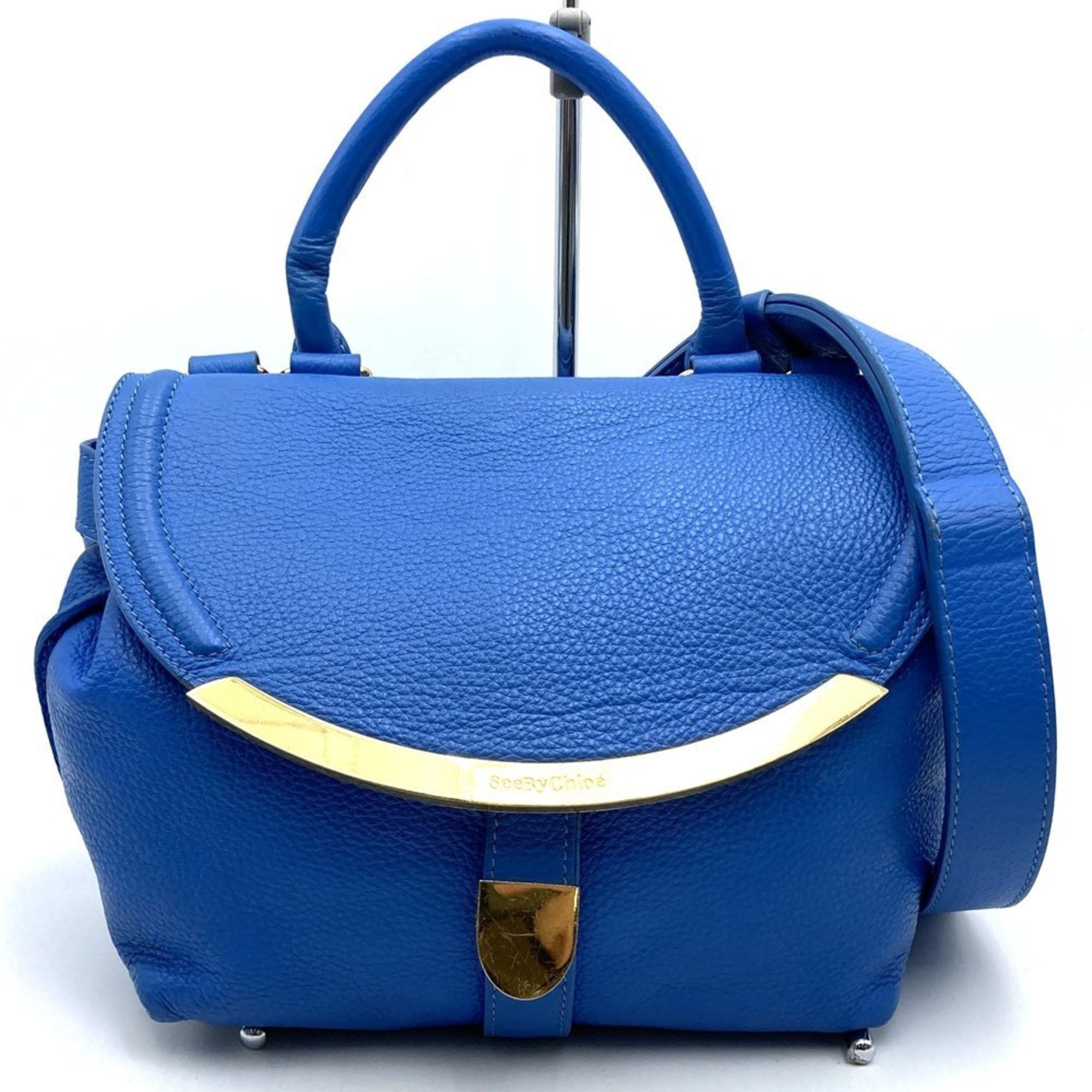 Chloe See by Chloé SEE BY CHLOE 01 15 88 65 Lizzie shoulder bag, handbag, leather, blue, light women's Size ONE SIZE - 1 Thumbnail