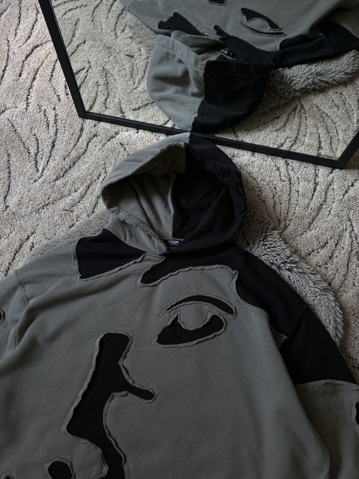 Jaded London Jaded hoodie Appliqué face distressed oversized sweatshirt Size US XL / EU 56 / 4 - 4 Thumbnail