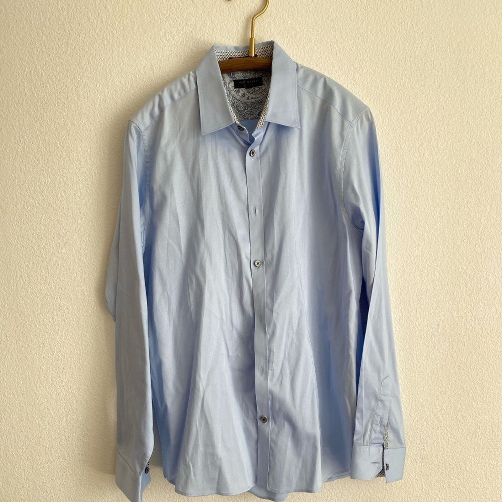 Ted Baker Ted Baker London Men's Button Down Dress Shirt - 4 Size US M / EU 48-50 / 2 - 2 Thumbnail