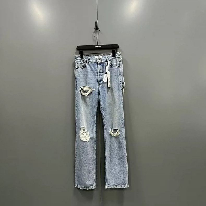 Balenciaga Balenciaga Distressed denim pants Size US 26 / EU 42 - 1 Thumbnail