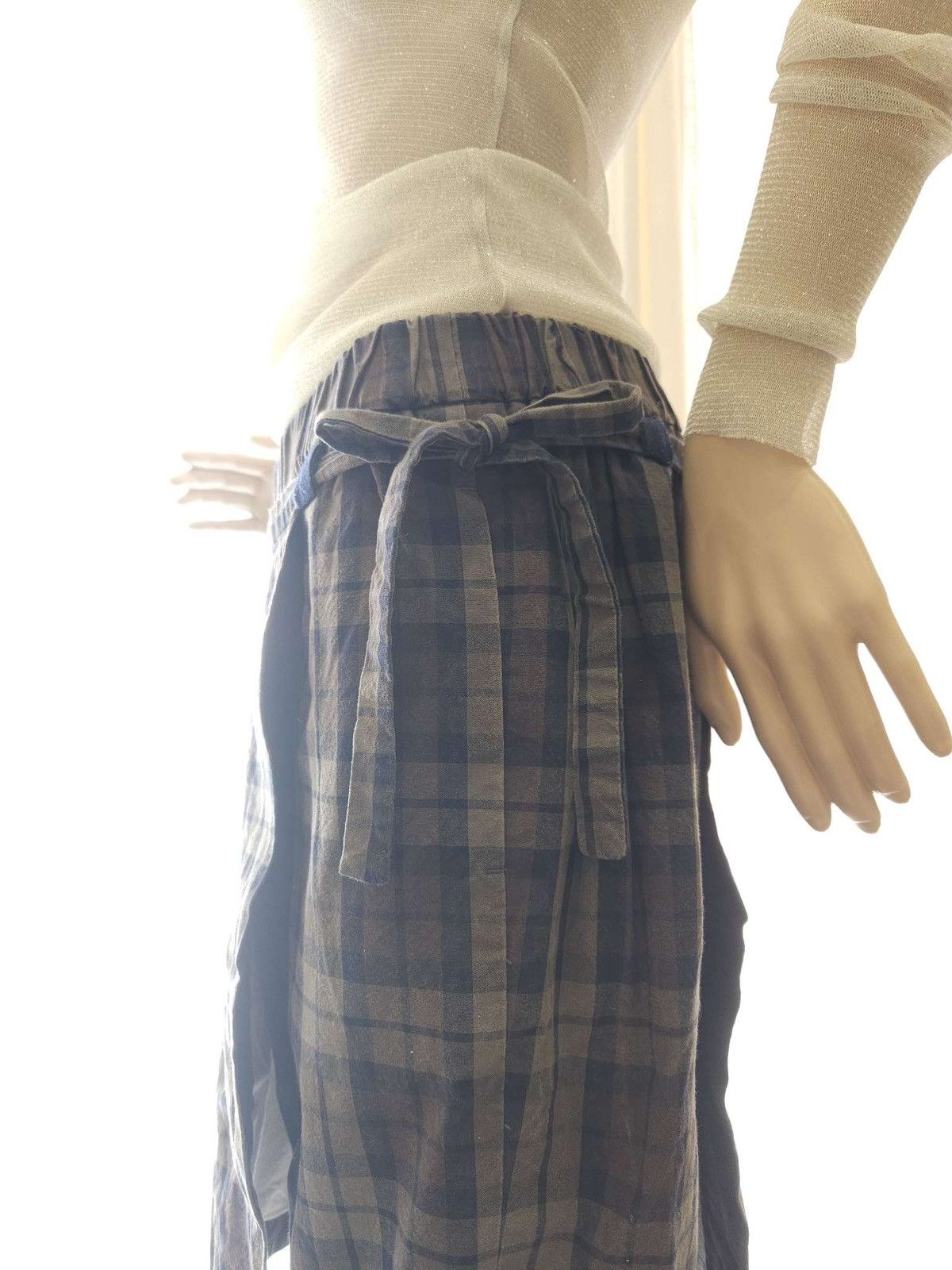 Vintage Rare Vintage Tie Wrap Skirt Cropped Pants Set By Whiplë Size 29" - 7 Thumbnail