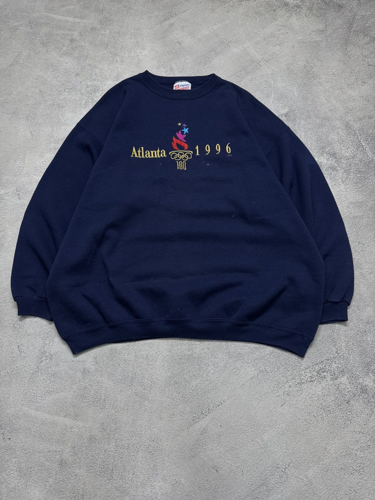 Hanes Vintage Y2k Olympic Games 1996 Atlanta Sweatshirt Size US XXL / EU 58 / 5 - 7 Thumbnail