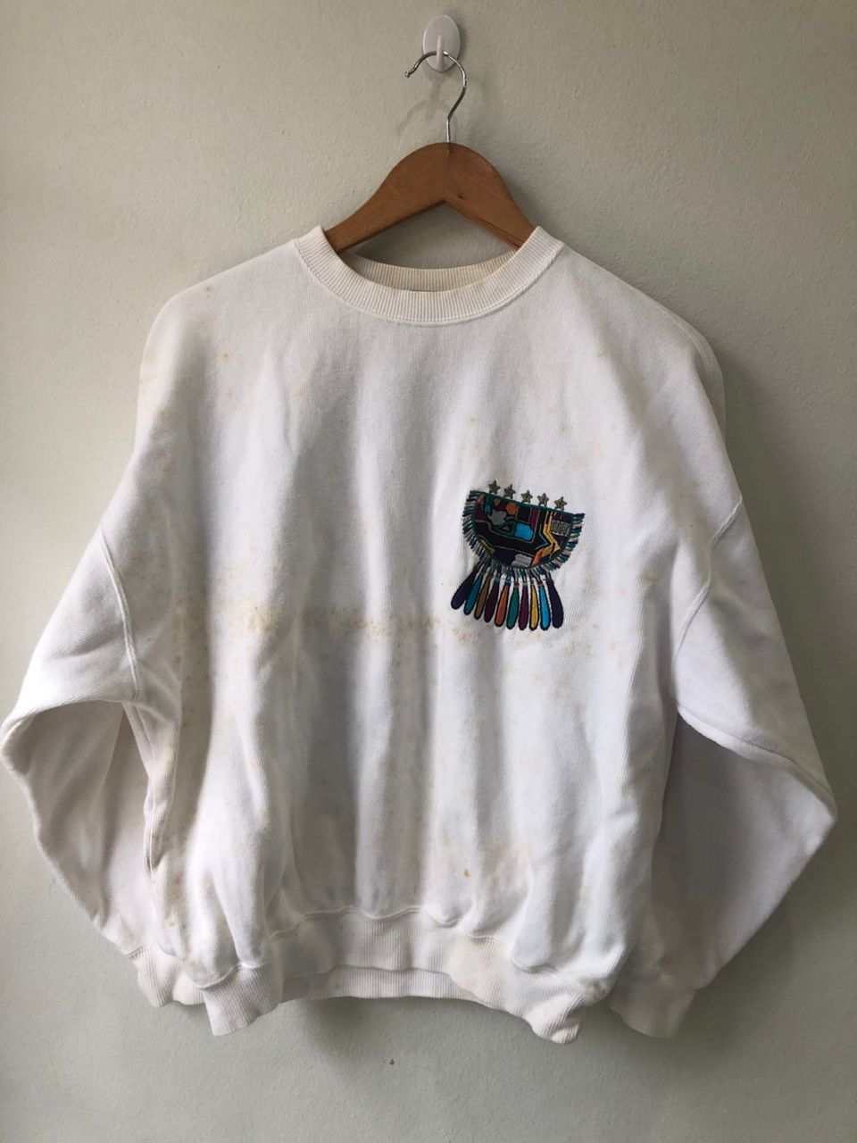 Vintage Sun Face (sun deity) crewneck Size US L / EU 52-54 / 3 - 3 Thumbnail