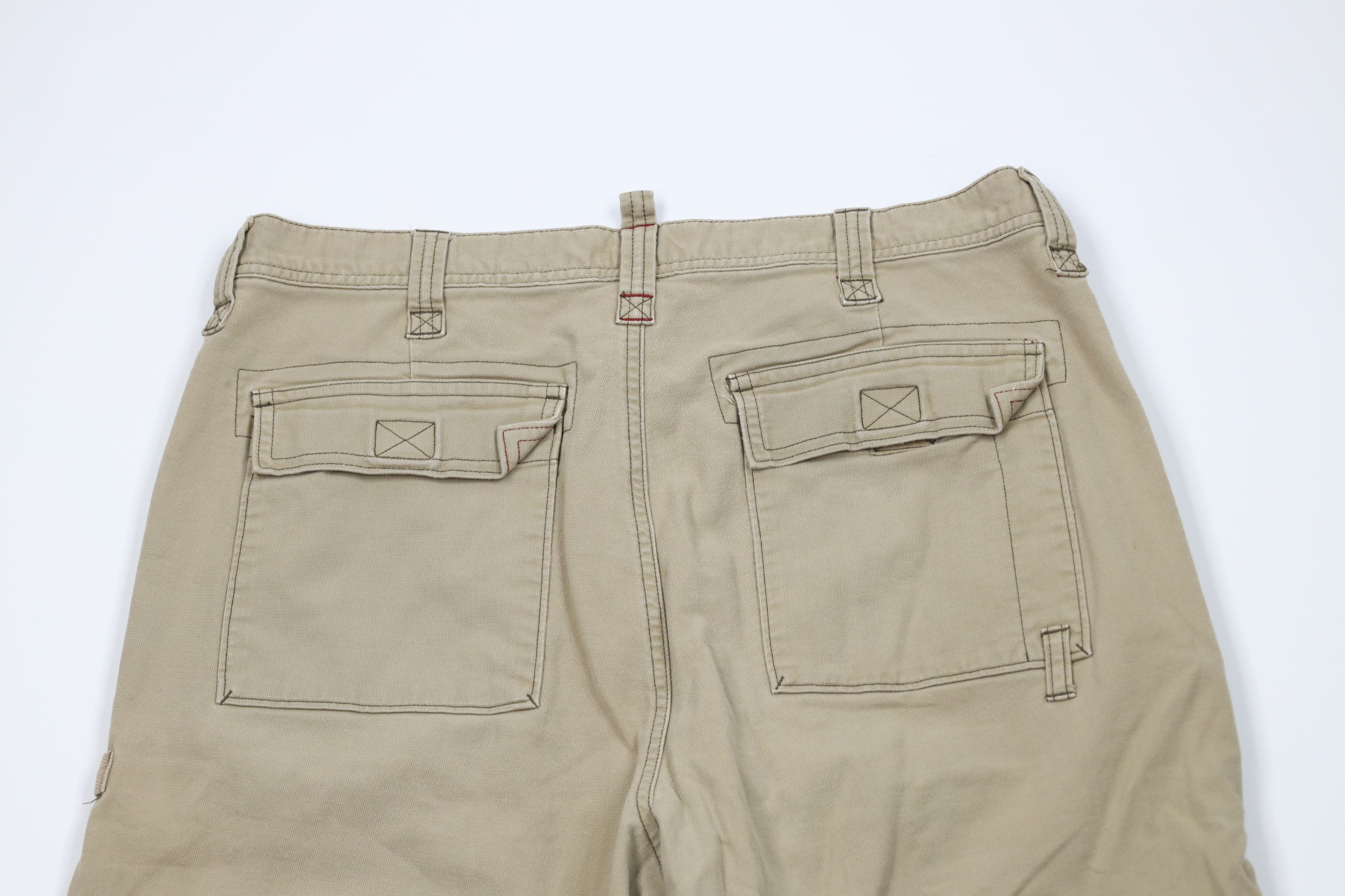 Express Vintage Y2K Express Baggy Fit Wide Leg Dungaree Pants Beige Size US 34 / EU 50 - 13 Thumbnail
