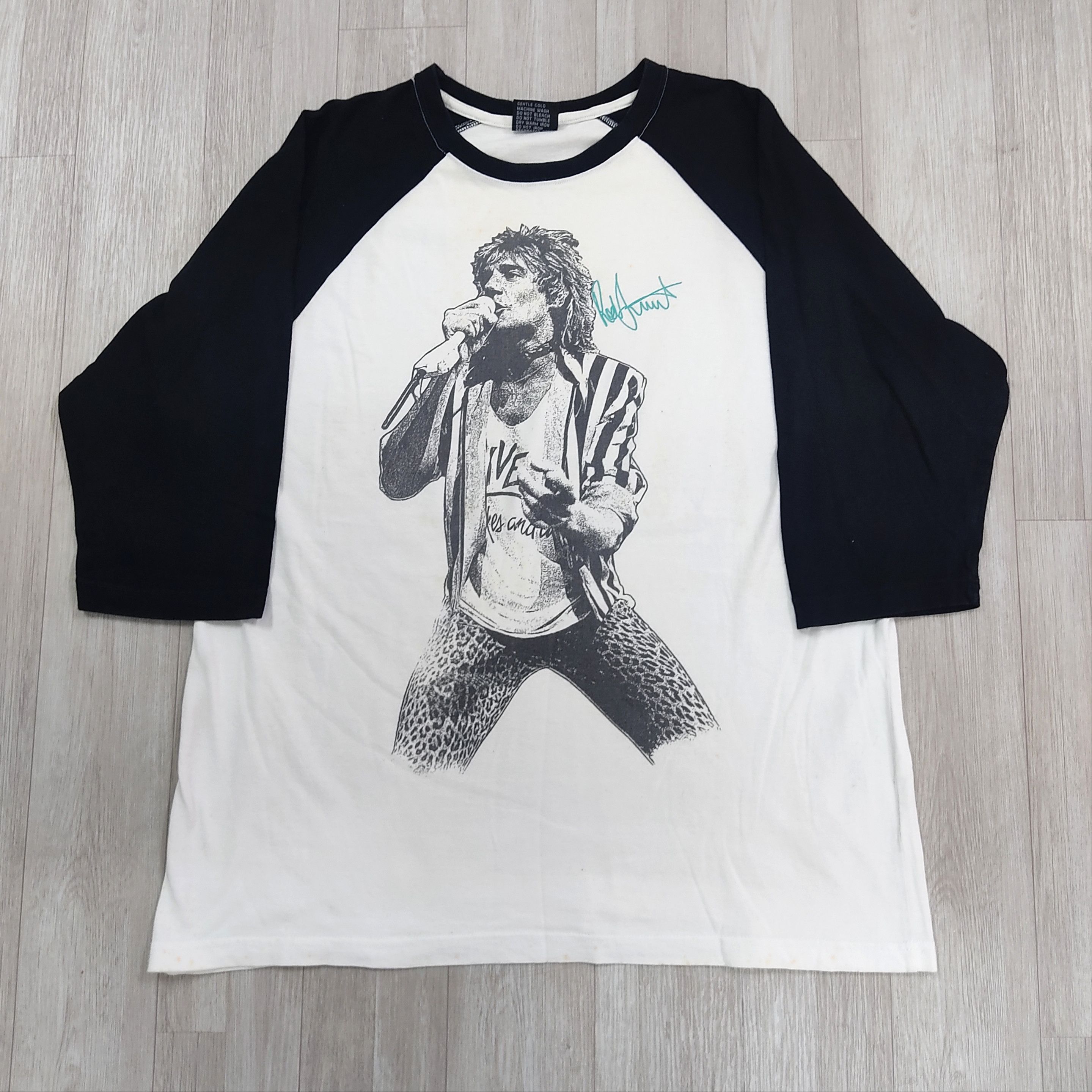 Band Tees Vintage ROD STEWART Live Concert 3-Quarter Sleeves T-shirt Size US XL / EU 56 / 4 - 2 Thumbnail