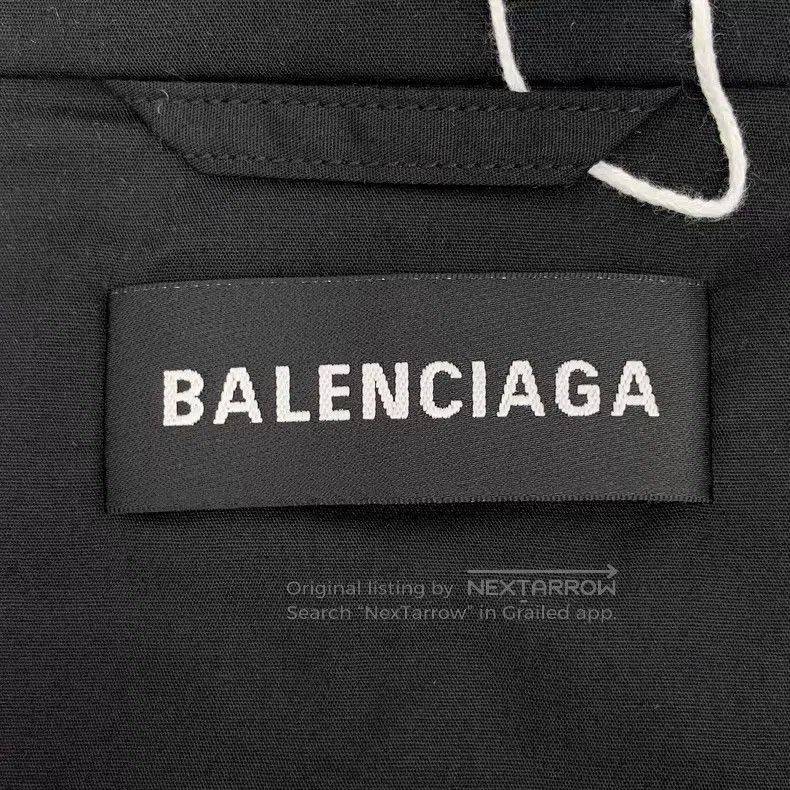 Balenciaga Balenciaga Black Plaid Patchwork Cotton Stand Collar Zippe Size US S / EU 44-46 / 1 - 5 Thumbnail