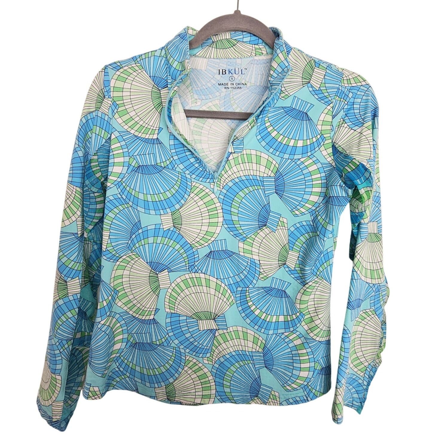 Ibex Ibkul Womens Golf Shirt Geometric S Stretch Athletic Active Size S / US 4 / IT 40 - 1 Thumbnail