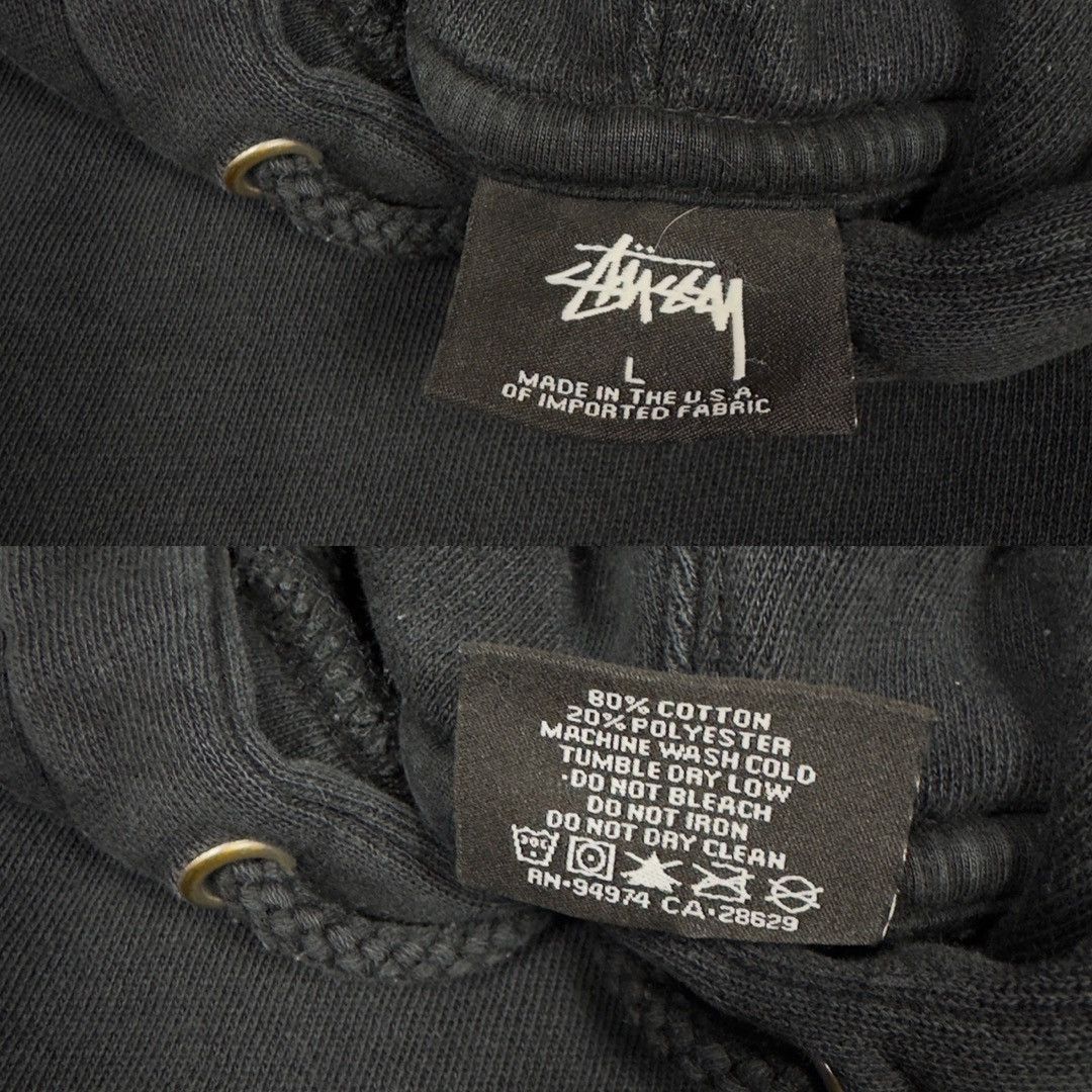 Stussy Stussy Men's Black Cotton Long Sleeve Pullover Hoodie Large Size US L / EU 52-54 / 3 - 7 Thumbnail