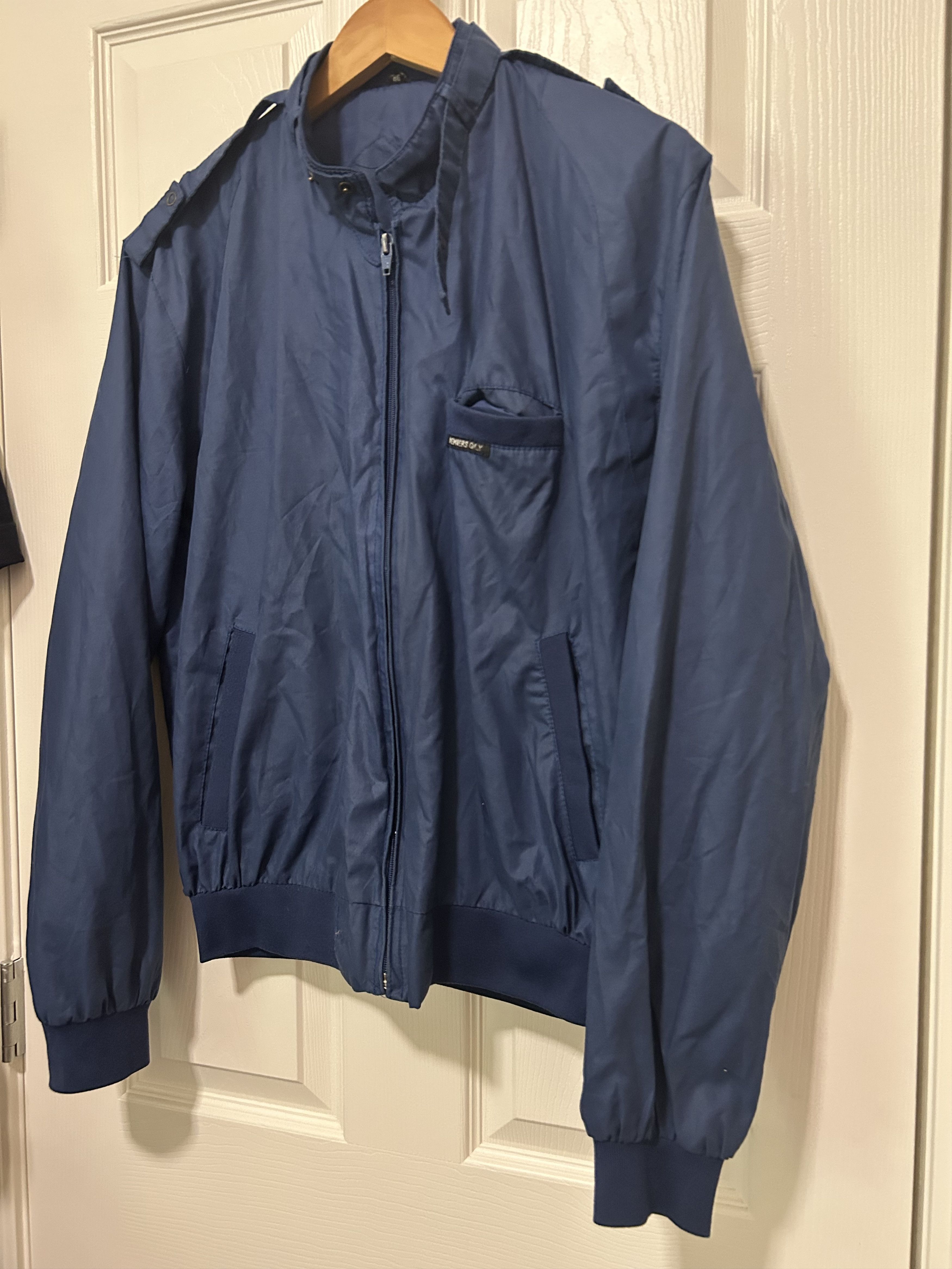 Members Only Vintage Members Only Bomber Jacket 46 XL Blue Lined 1980s Size US XL / EU 56 / 4 - 1 Thumbnail