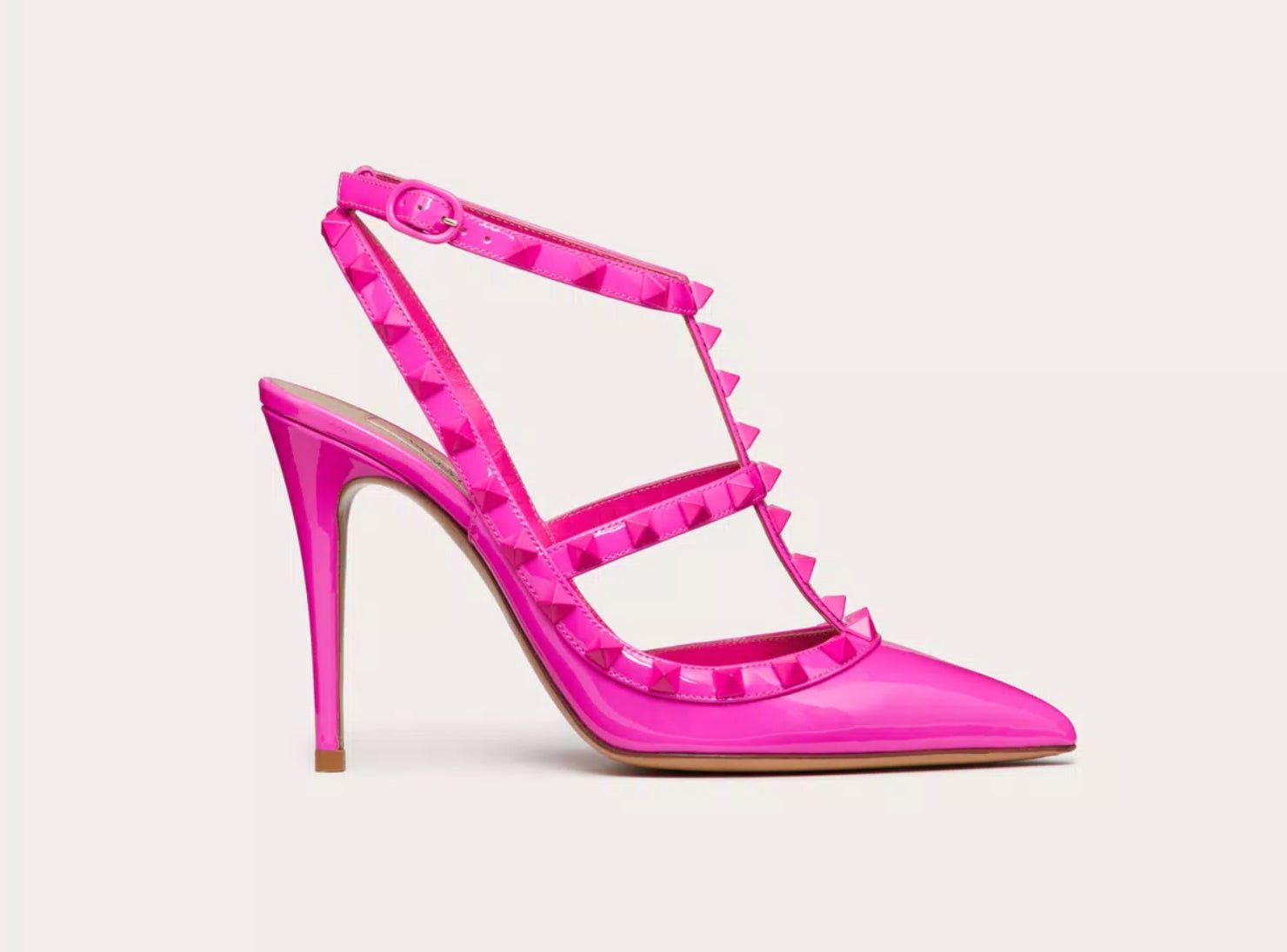 Valentino Valentino Rockstud Tonal Studs Ankle Strap Pumps SIZE 34 Size ONE SIZE - 1 Thumbnail